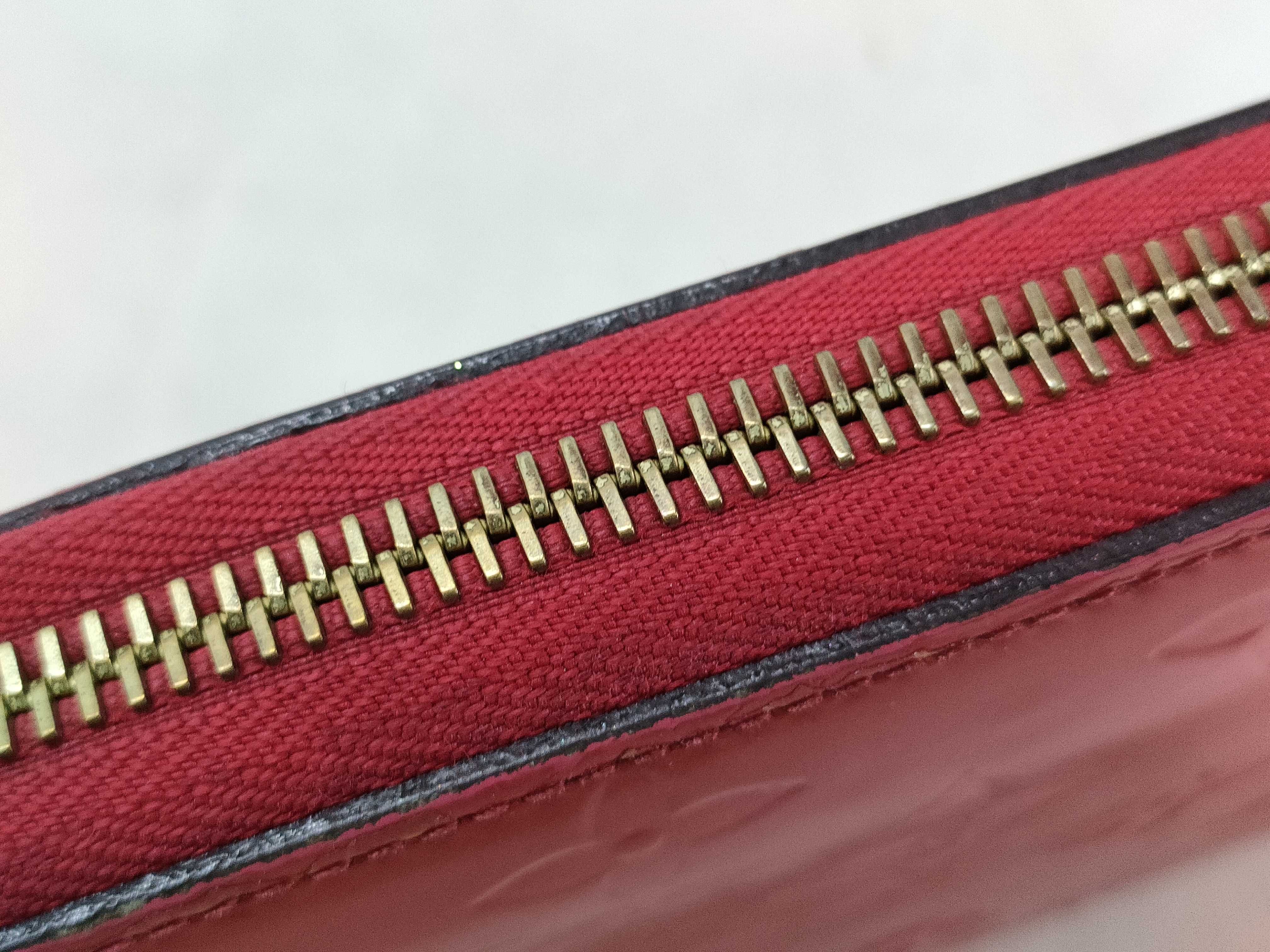 Vernis LV Vernis Round Zip Red Wallet — view 5