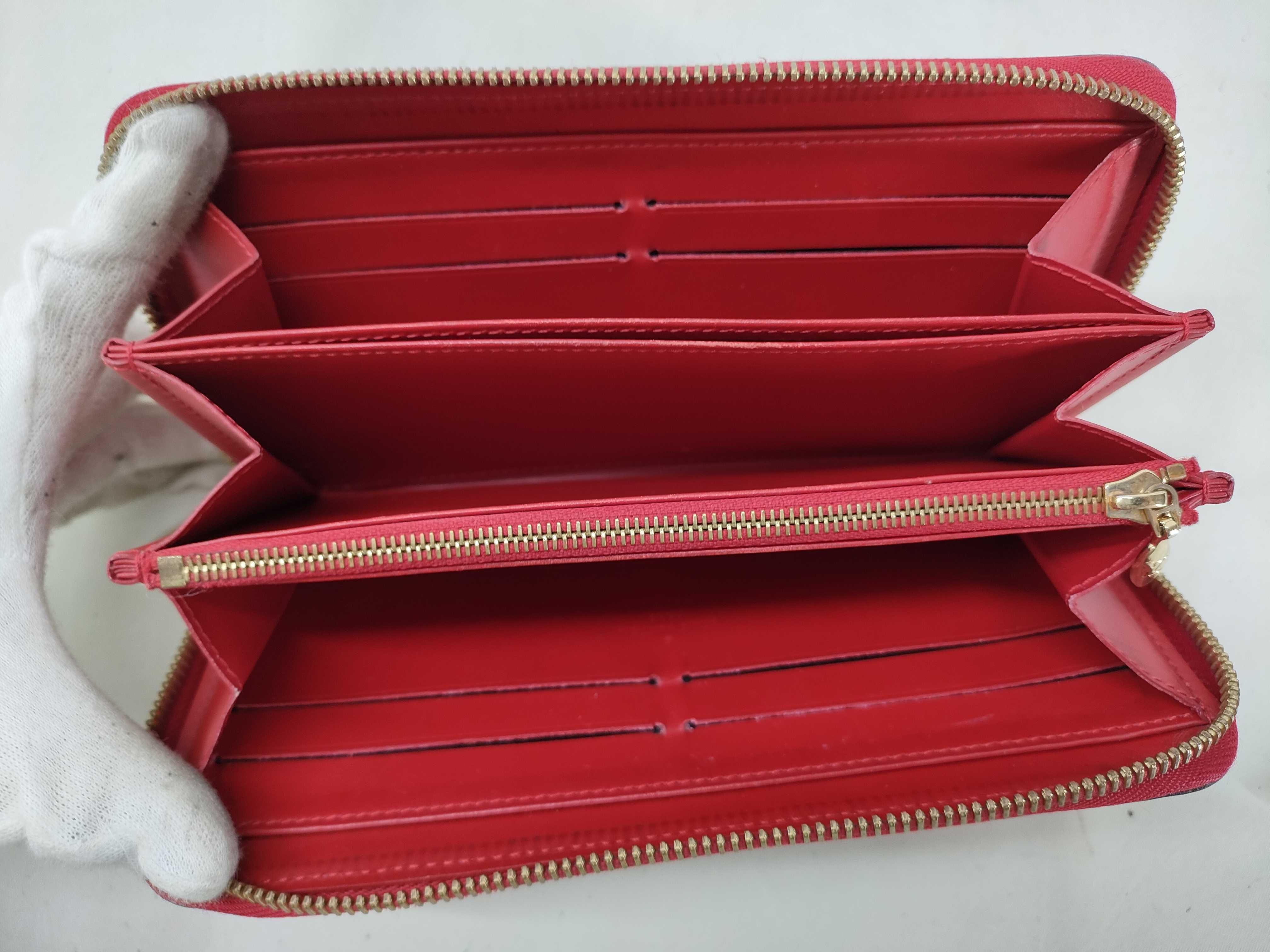 Vernis LV Vernis Round Zip Red Wallet — view 7