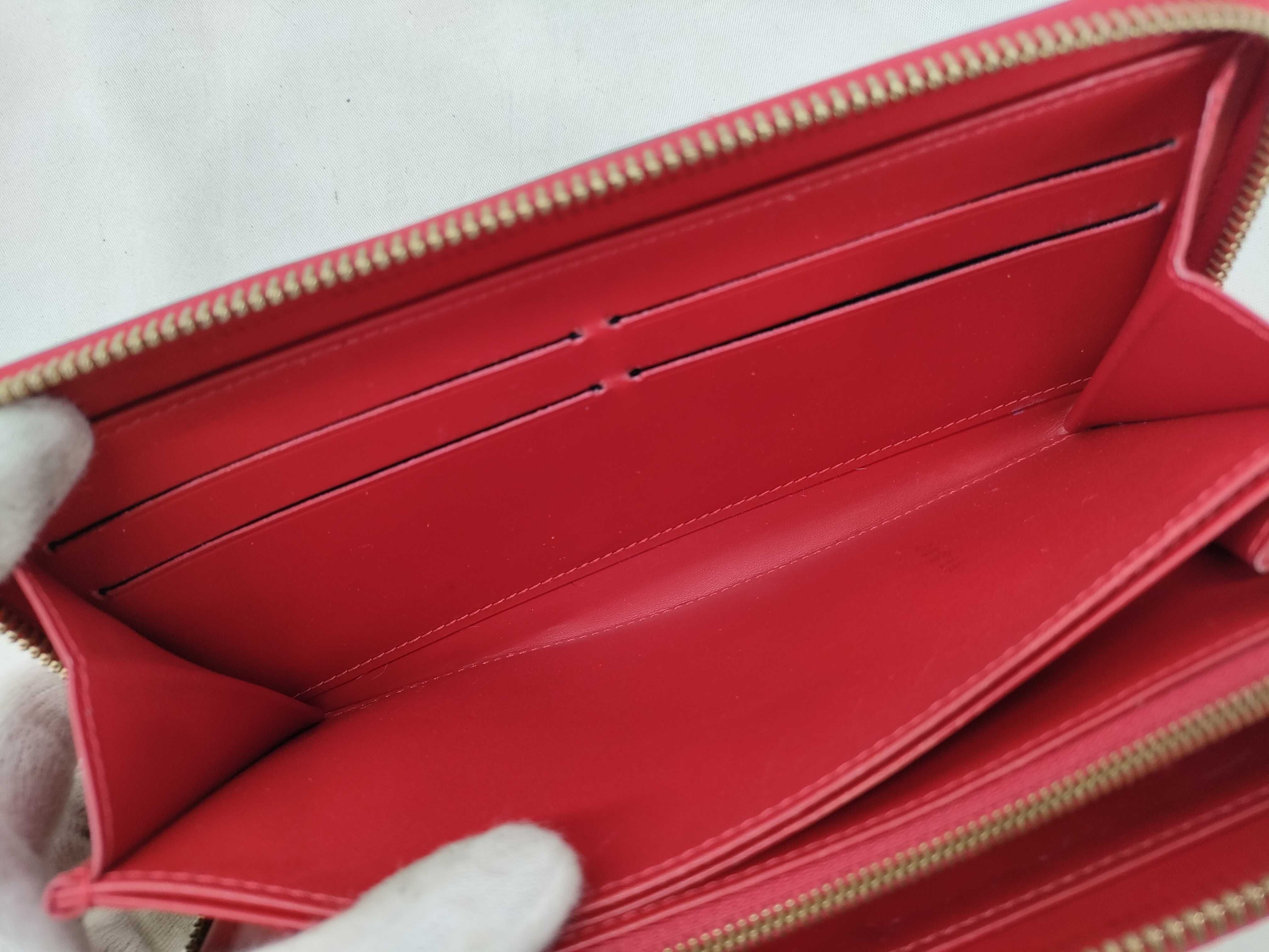 Vernis LV Vernis Round Zip Red Wallet — view 8