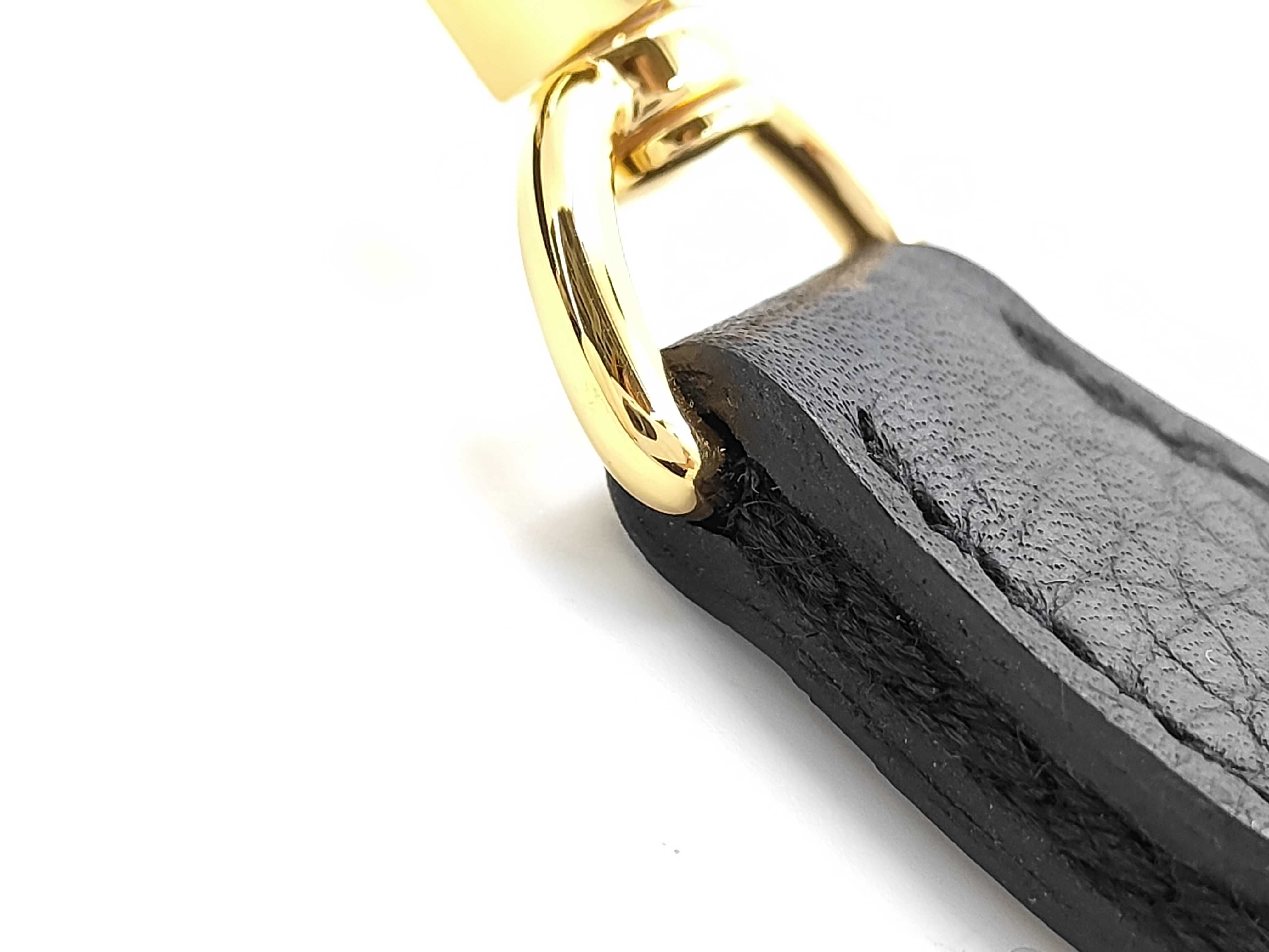 Evelyne Amazon 16 Taurillon Leather Shoulder Bag, Black with Gold Hardware, Gold Stamp — view 5