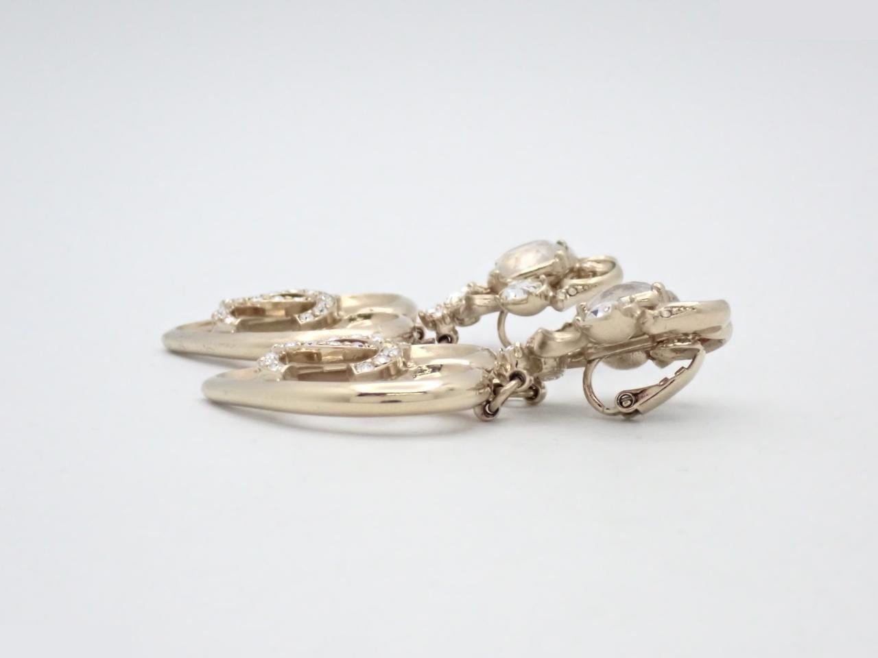 Coco Mark Heart Rhinestone Earrings — view 3