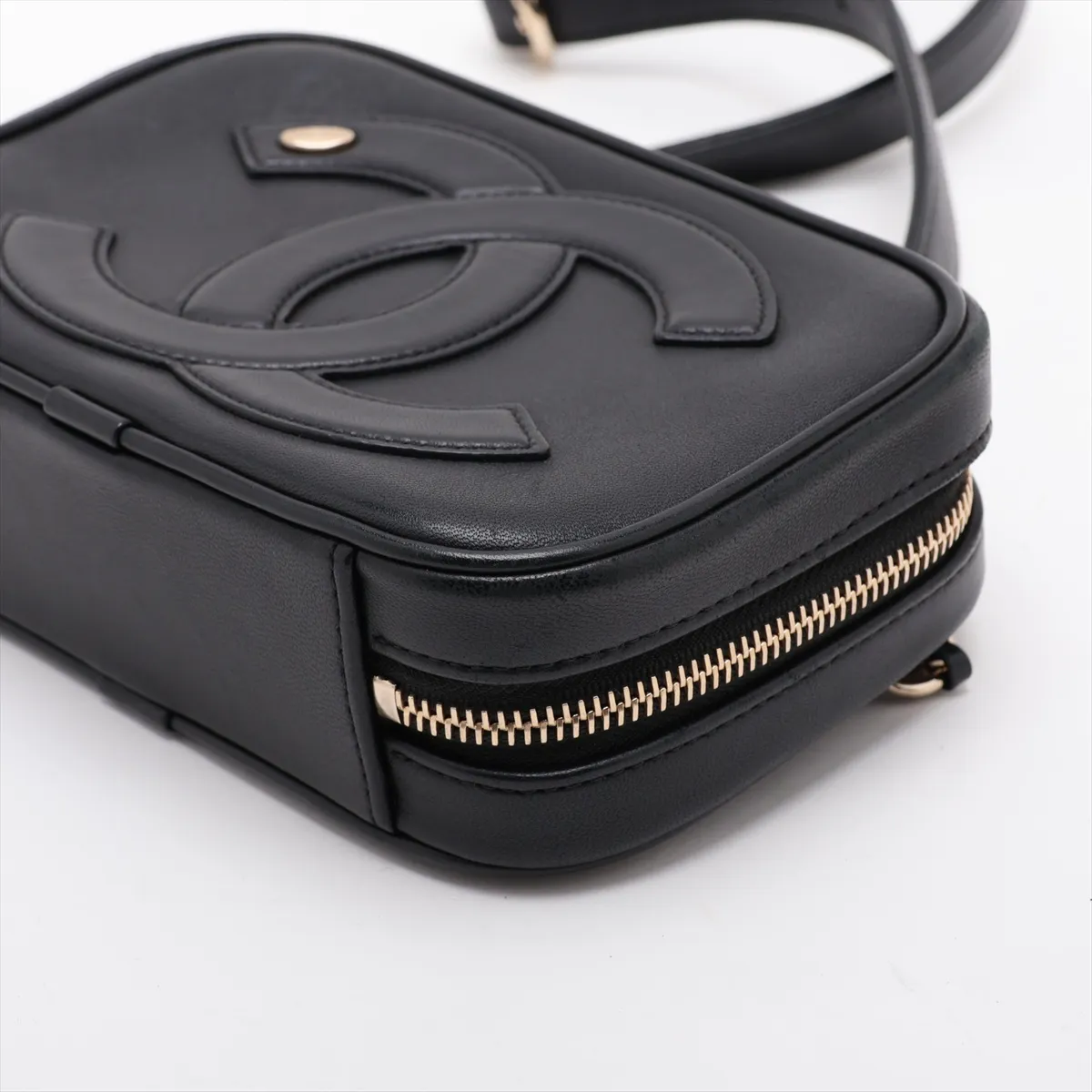 Coco Mark Lambskin Body Bag, Black with Gold Hardware, 27488833, serial number in the 27 range. — view 3