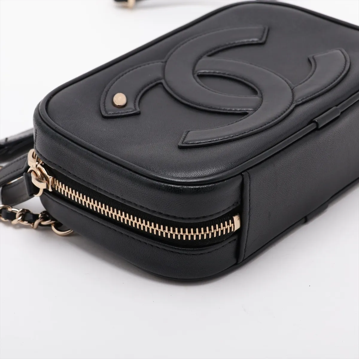 Coco Mark Lambskin Body Bag, Black with Gold Hardware, 27488833, serial number in the 27 range. — view 4