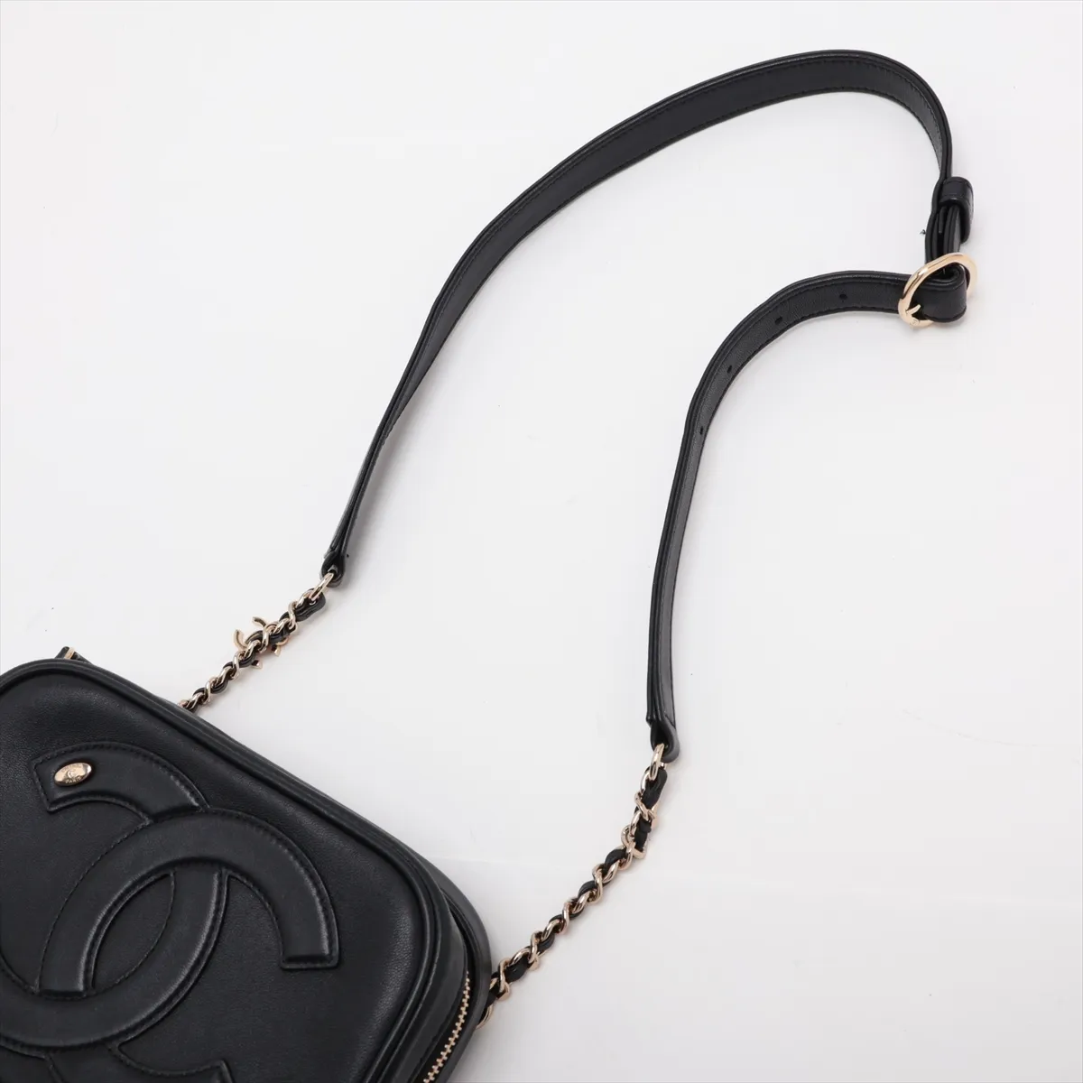 Coco Mark Lambskin Body Bag, Black with Gold Hardware, 27488833, serial number in the 27 range. — view 5