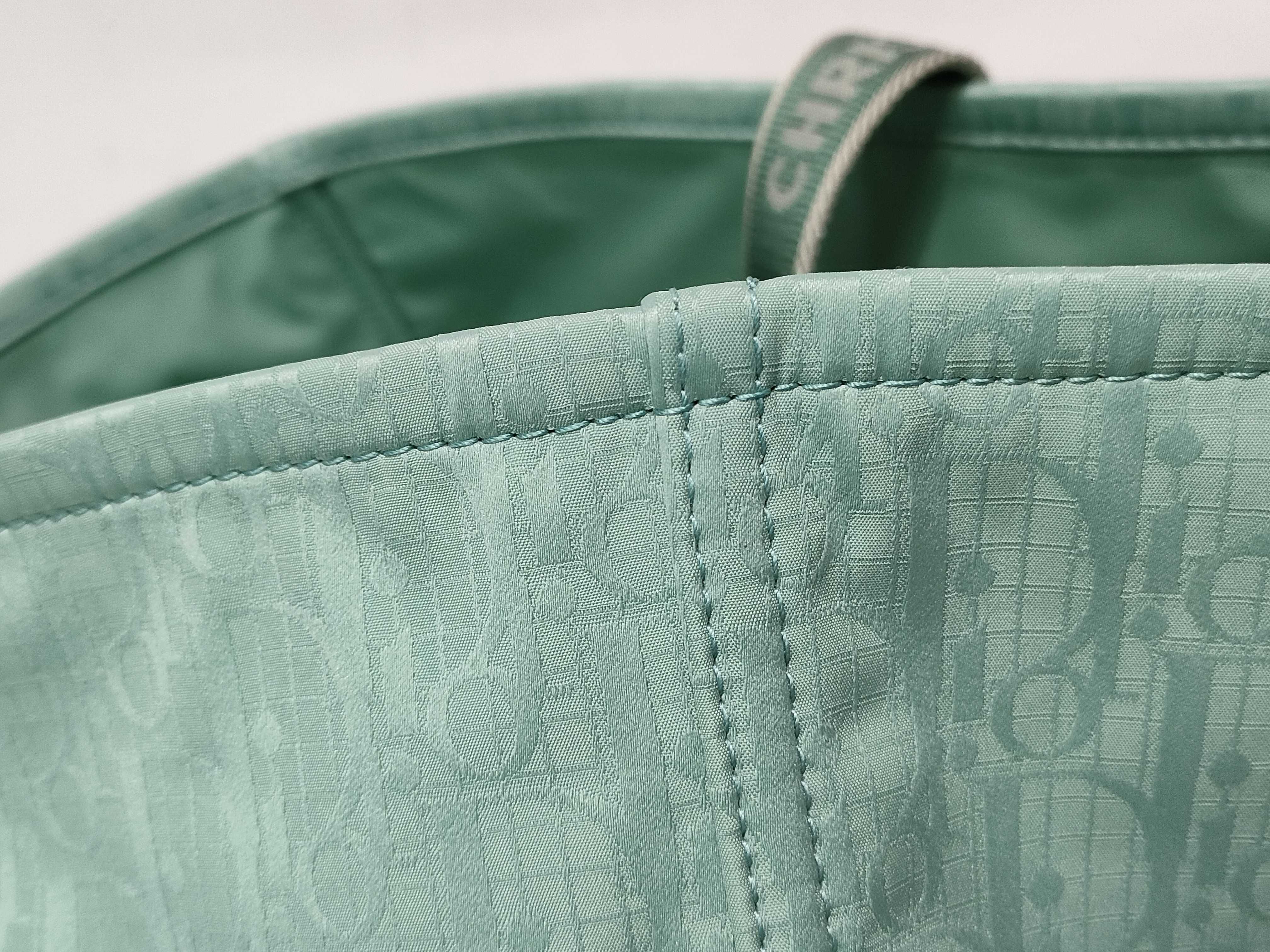 Reversible Oblique Cotton Light Blue Tote Bag — view 11