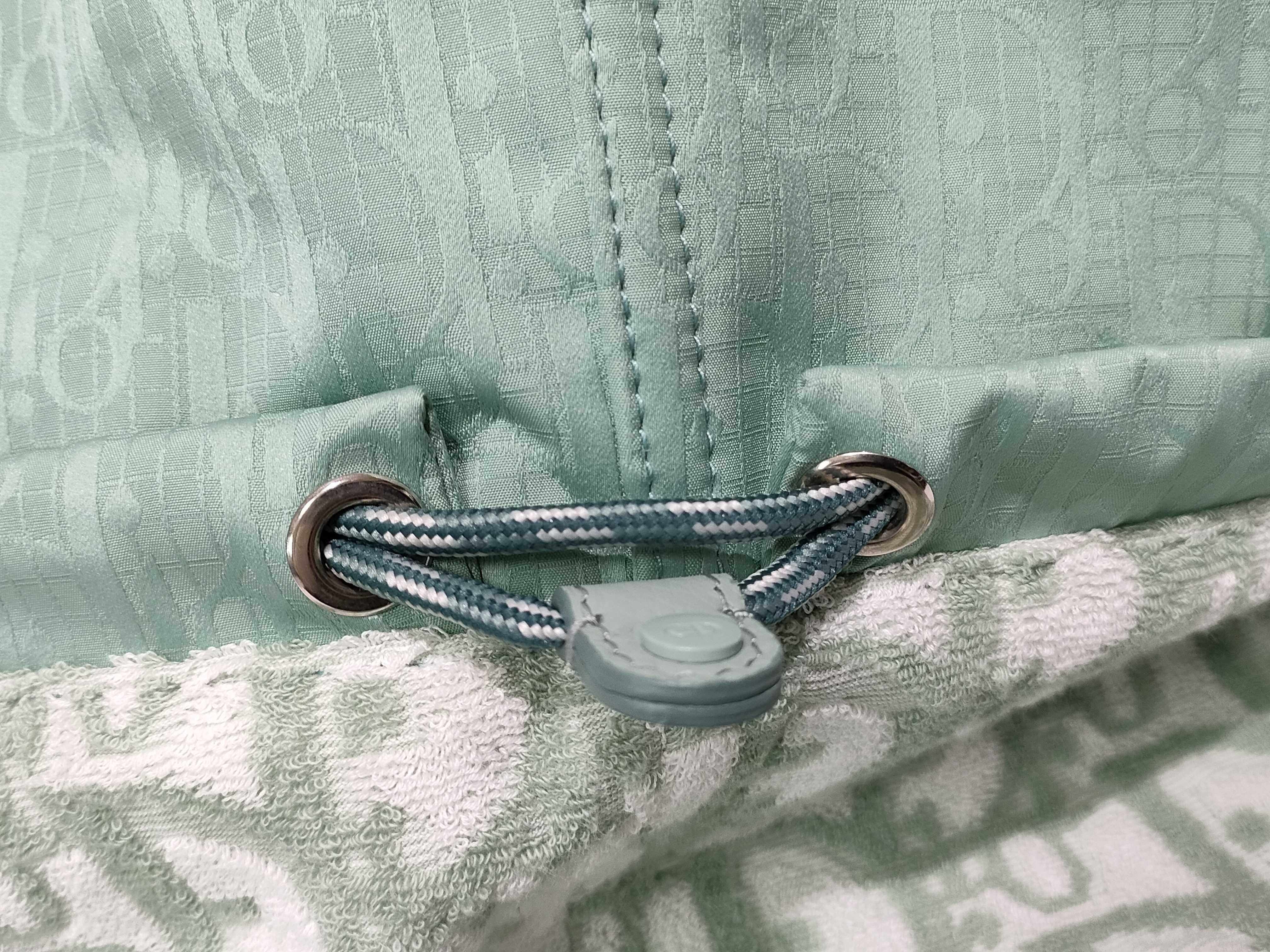 Reversible Oblique Cotton Light Blue Tote Bag — view 12