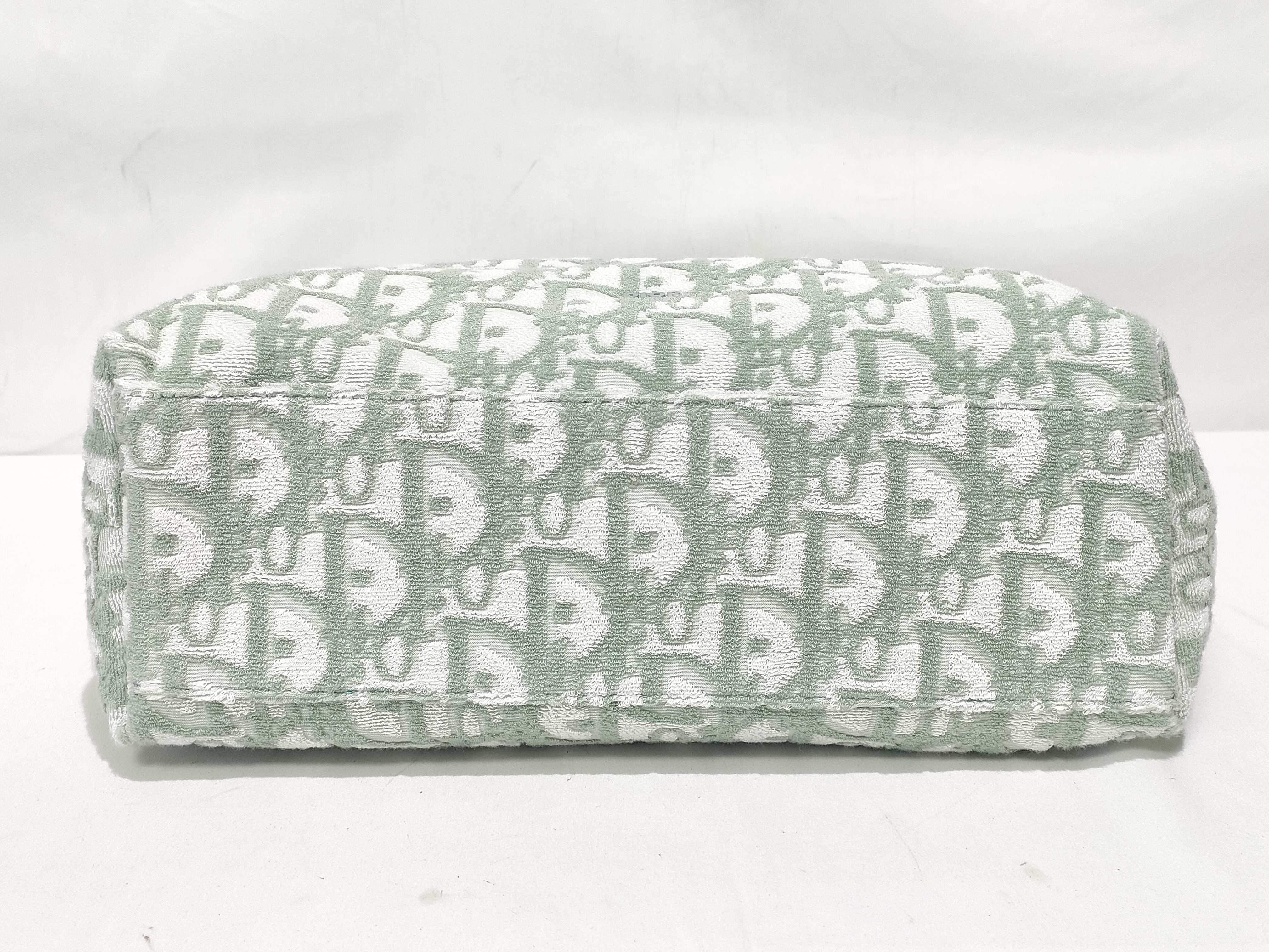 Reversible Oblique Cotton Light Blue Tote Bag — view 7
