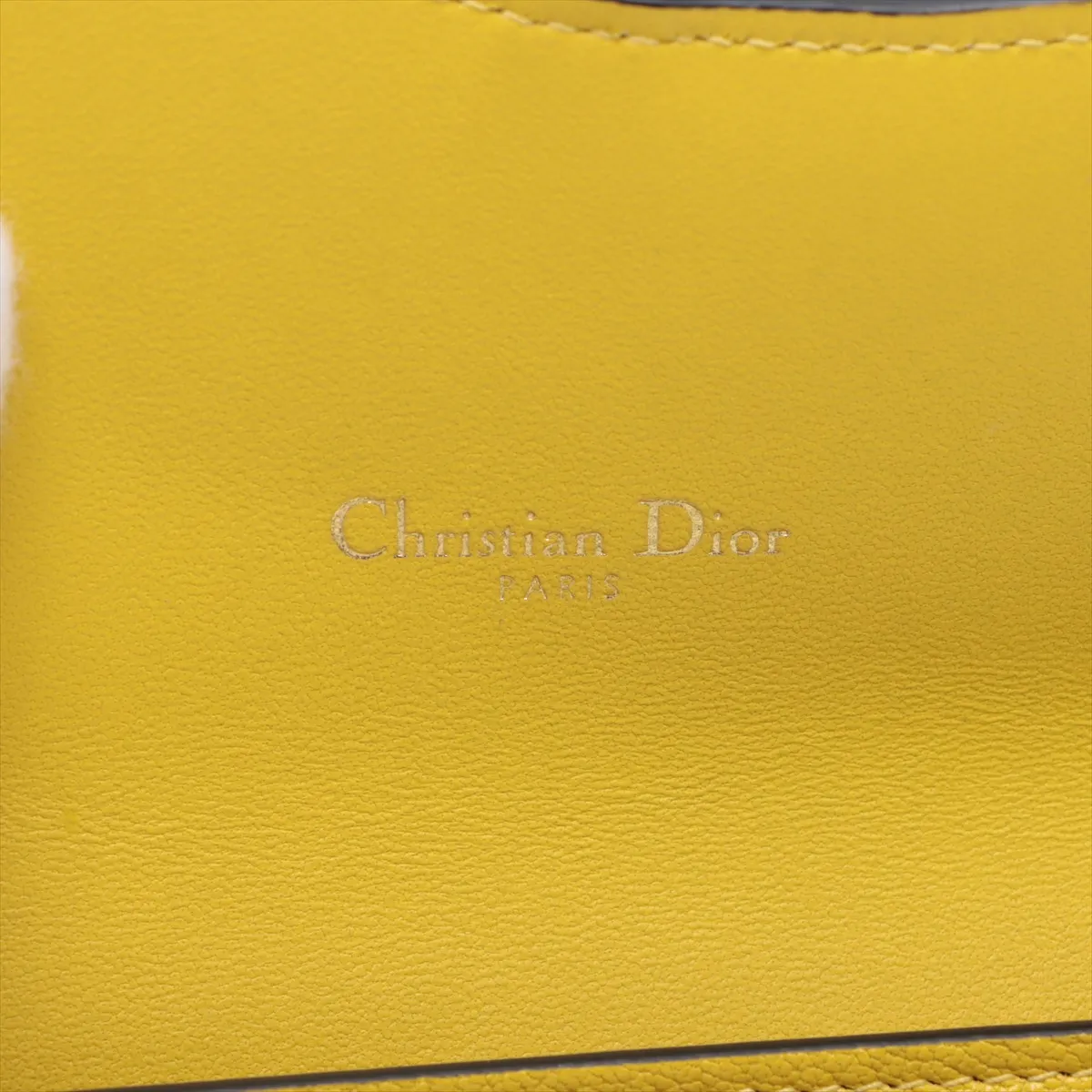 Saddle Leather Chain Wallet, Yellow — view 11