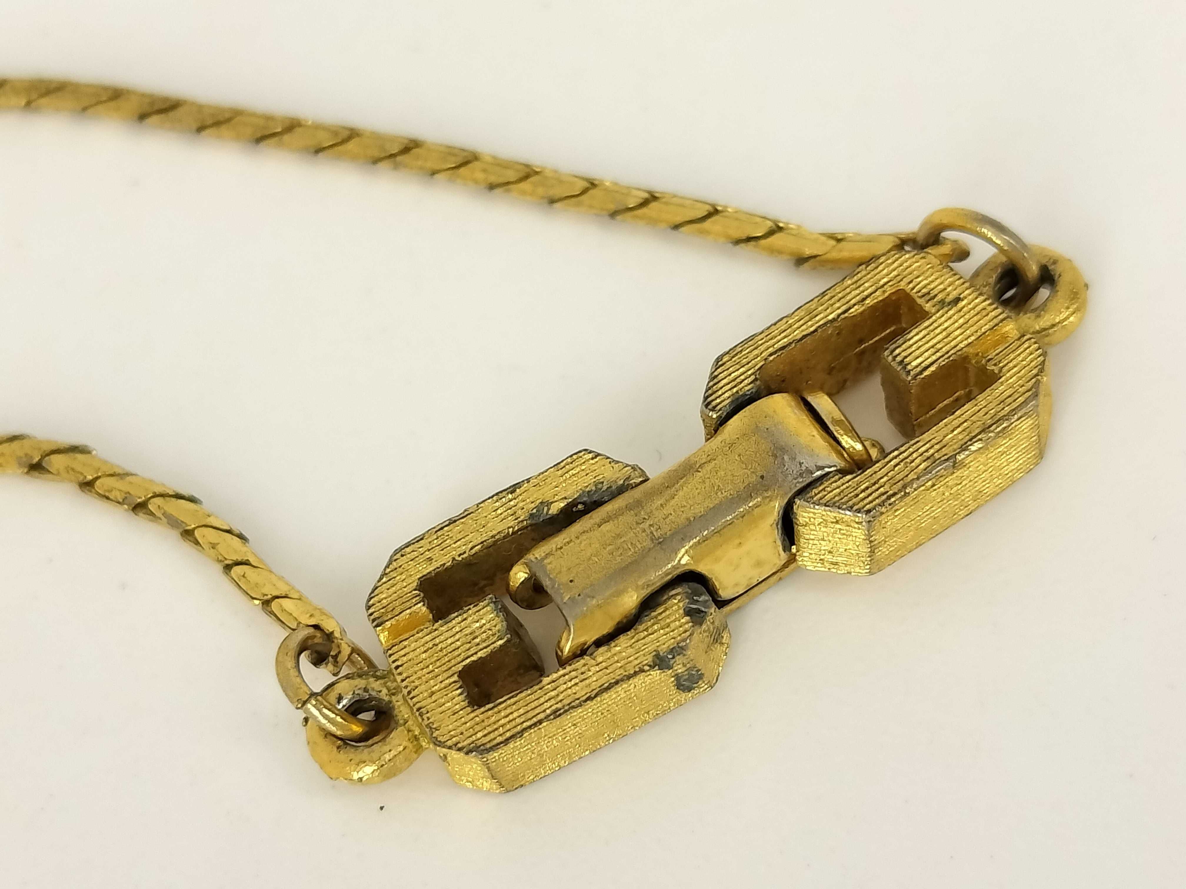 Vintage Gold Rhinestone Necklace — view 8