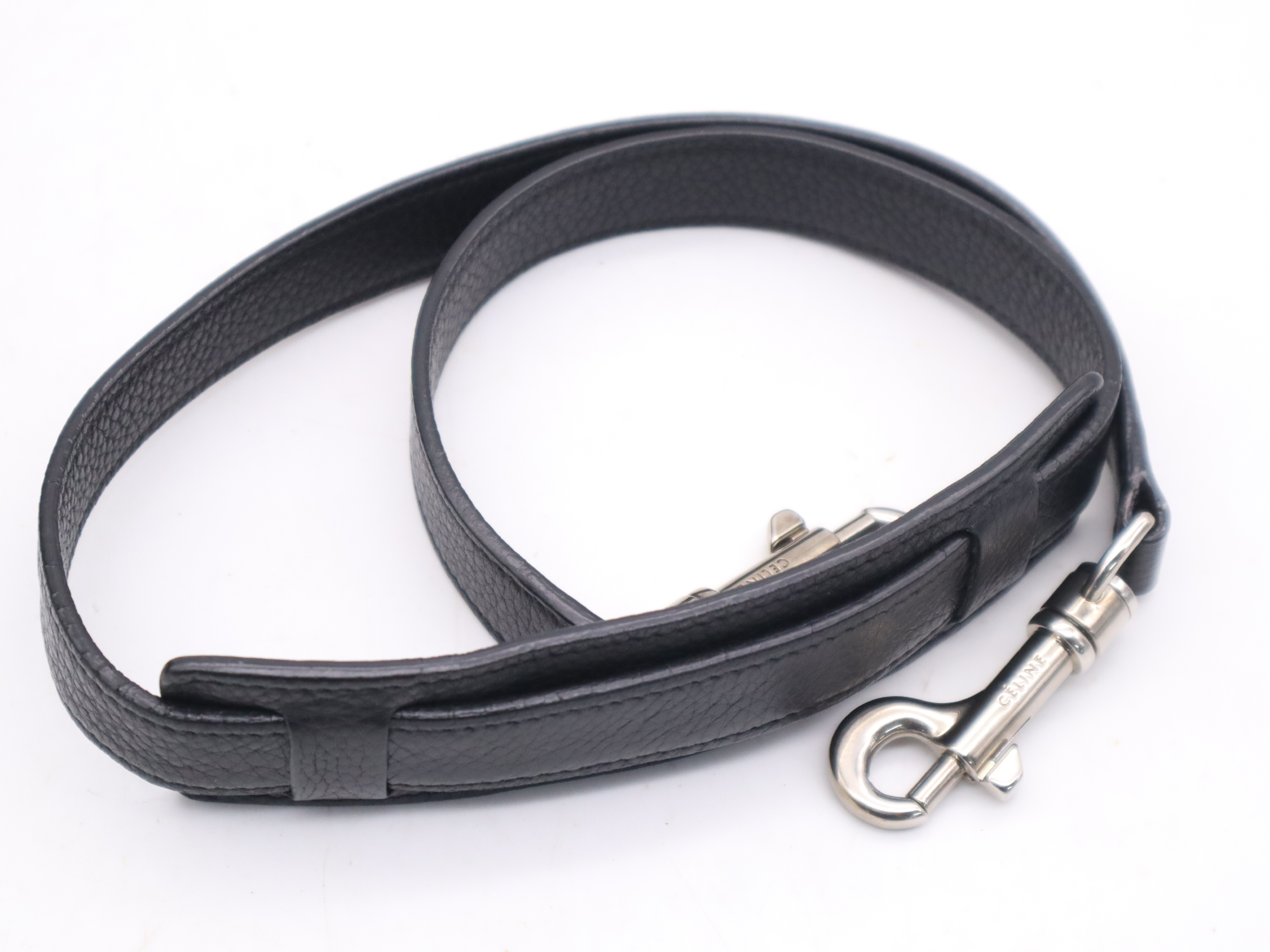 Leather Handbag in Black with Silver Hardware, Shoulder Strap, and Dust Bag — view 14