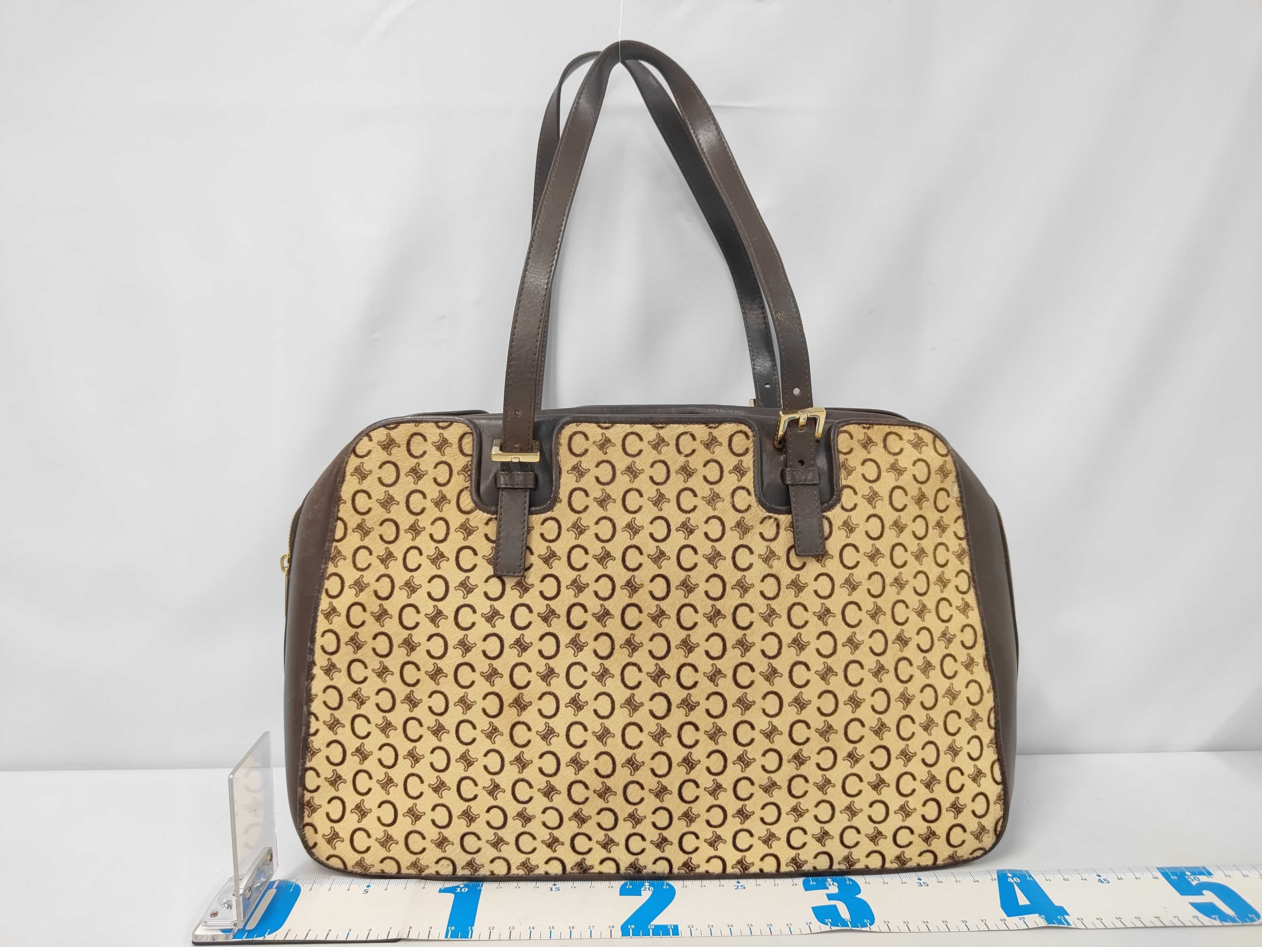 C Macadam Calf Hair Handbag Tote Bag — view 2