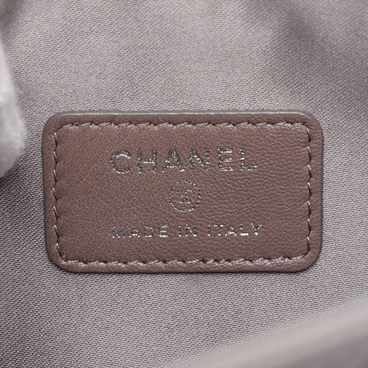 Matelassé Lambskin Chain Shoulder Bag, Icon, Gray, Silver Hardware, 14461253, Series 14 — view 9