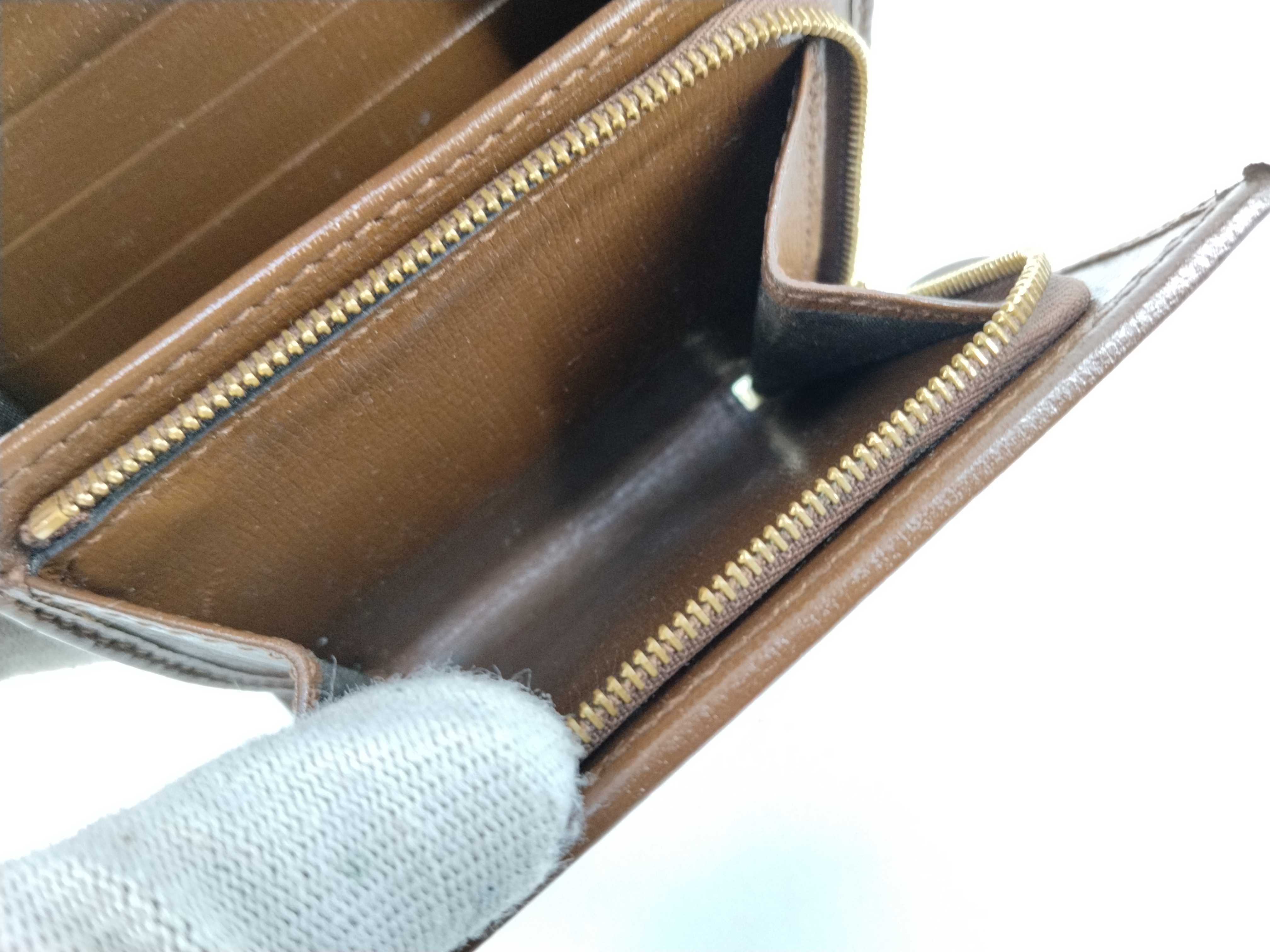 GG Canvas Tri-fold Wallet with GG Pattern and Horsebit Design — view 14