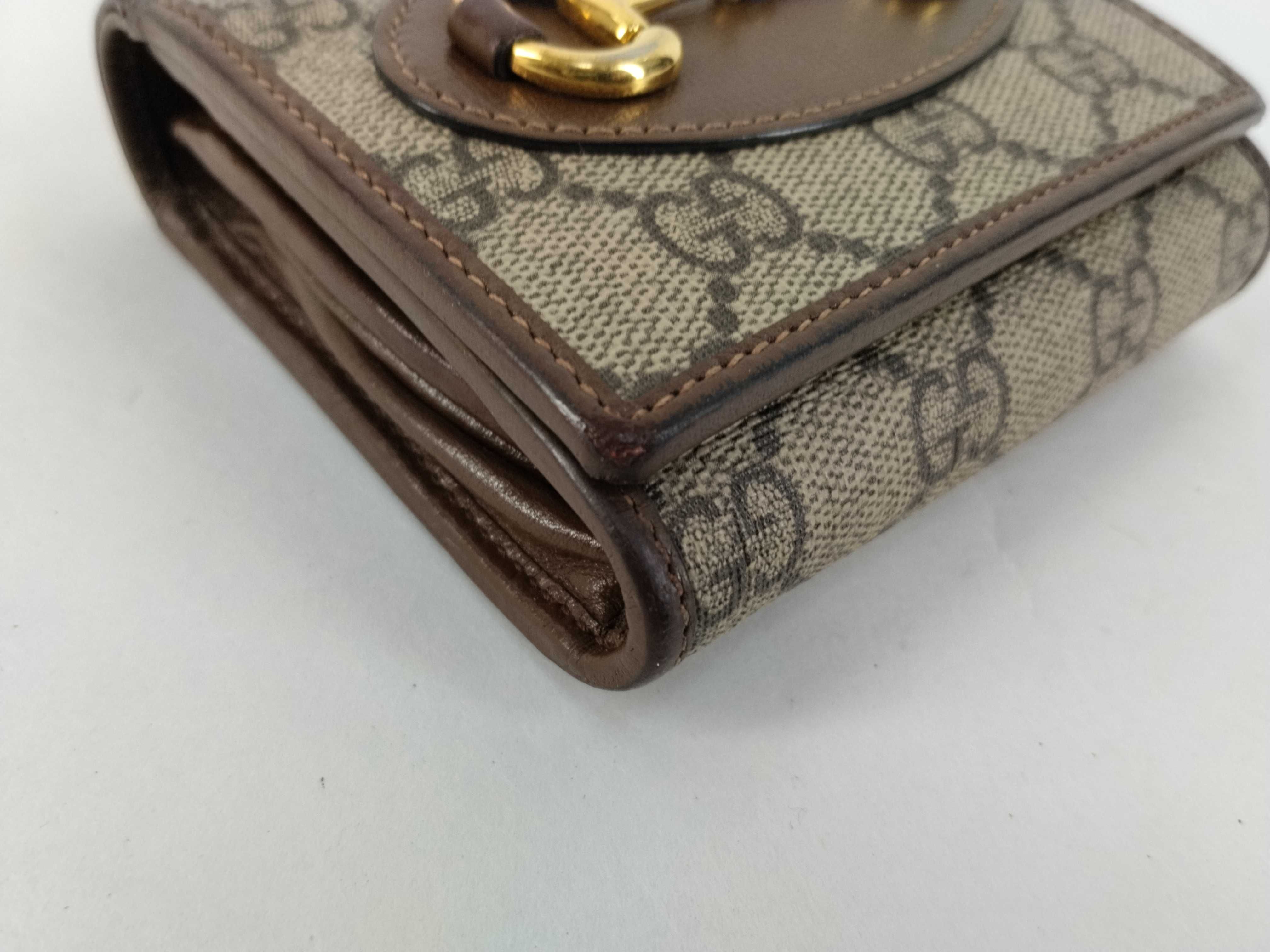 GG Canvas Tri-fold Wallet with GG Pattern and Horsebit Design — view 3