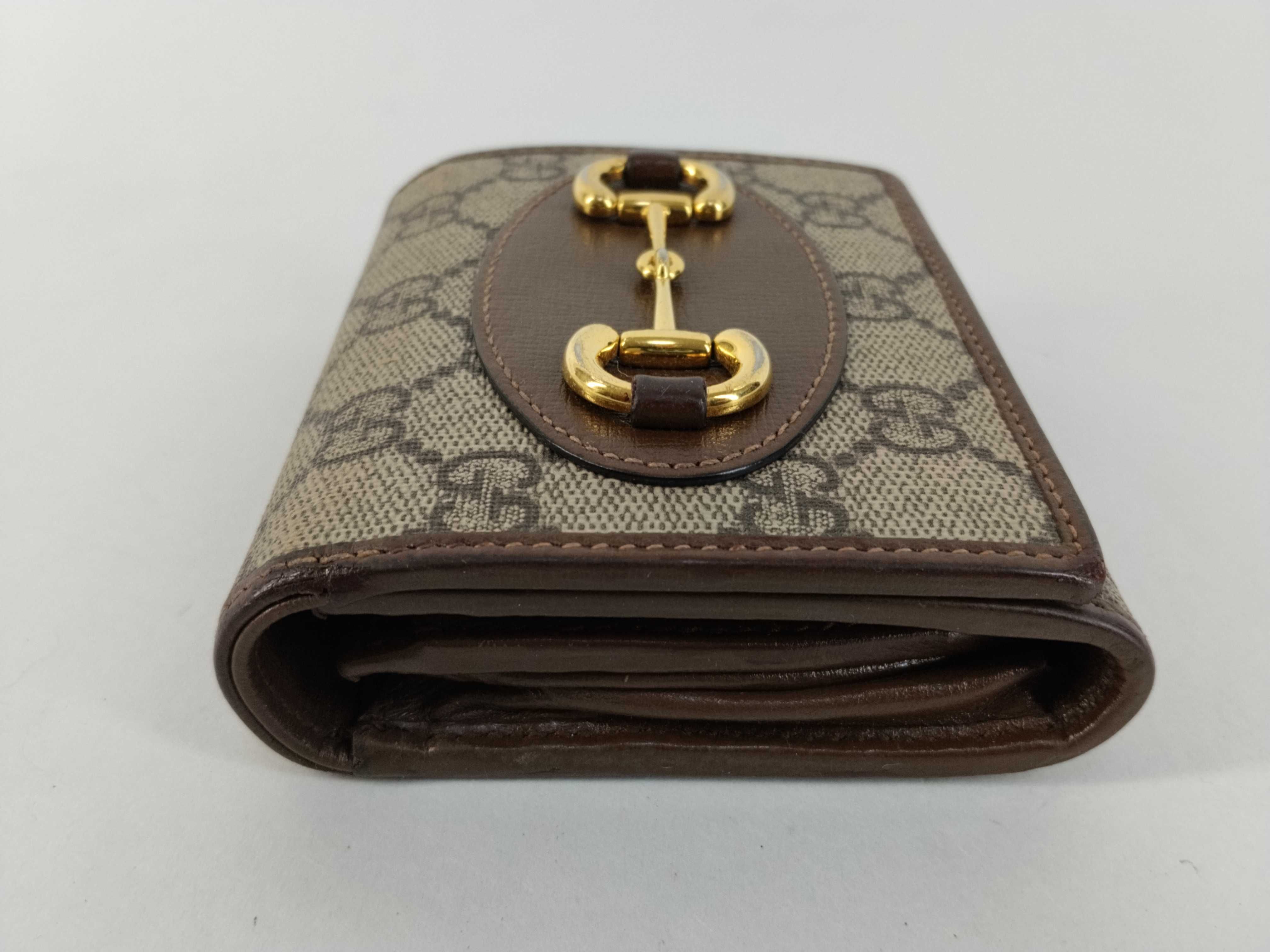 GG Canvas Tri-fold Wallet with GG Pattern and Horsebit Design — view 4