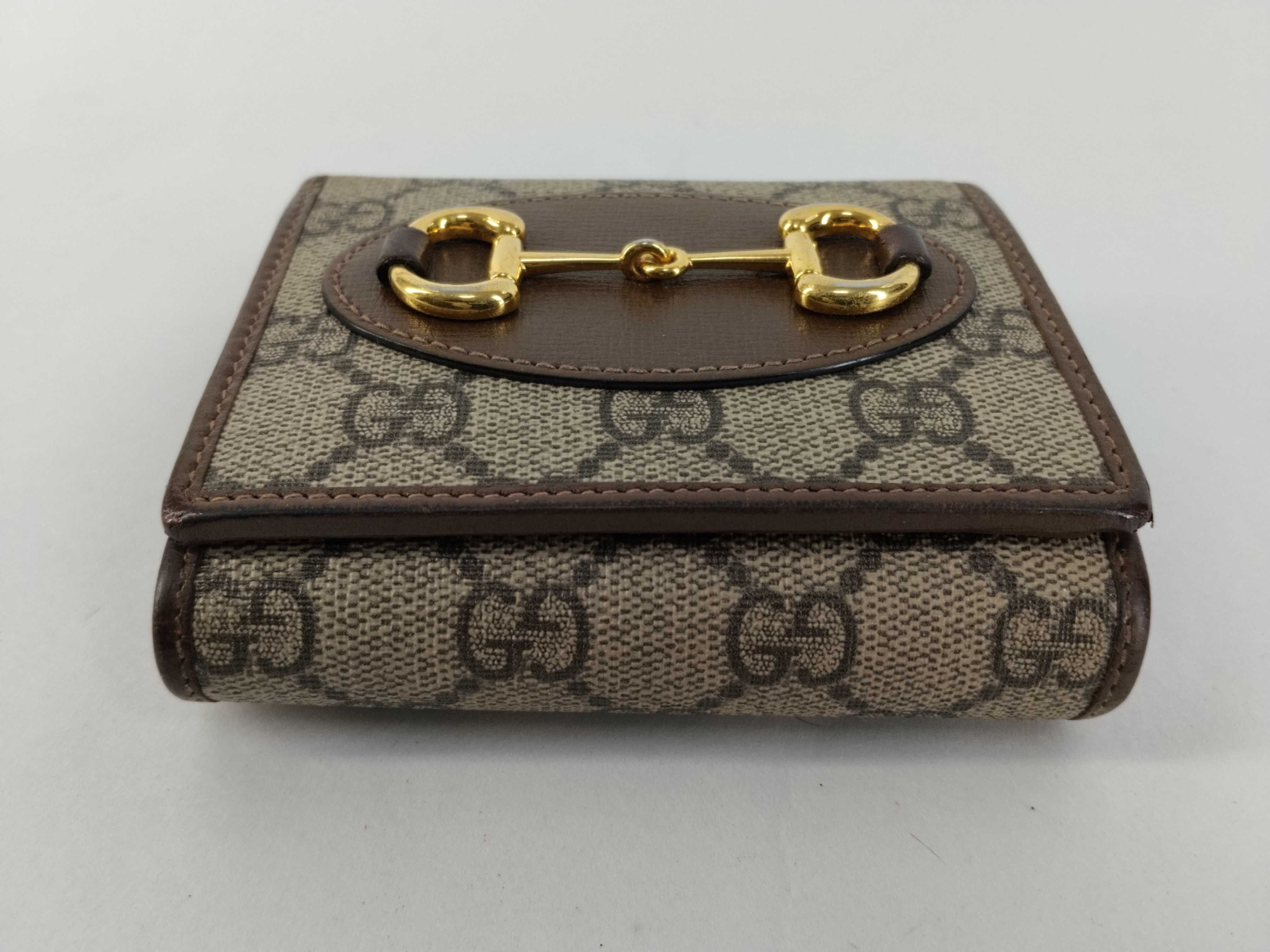 GG Canvas Tri-fold Wallet with GG Pattern and Horsebit Design — view 5