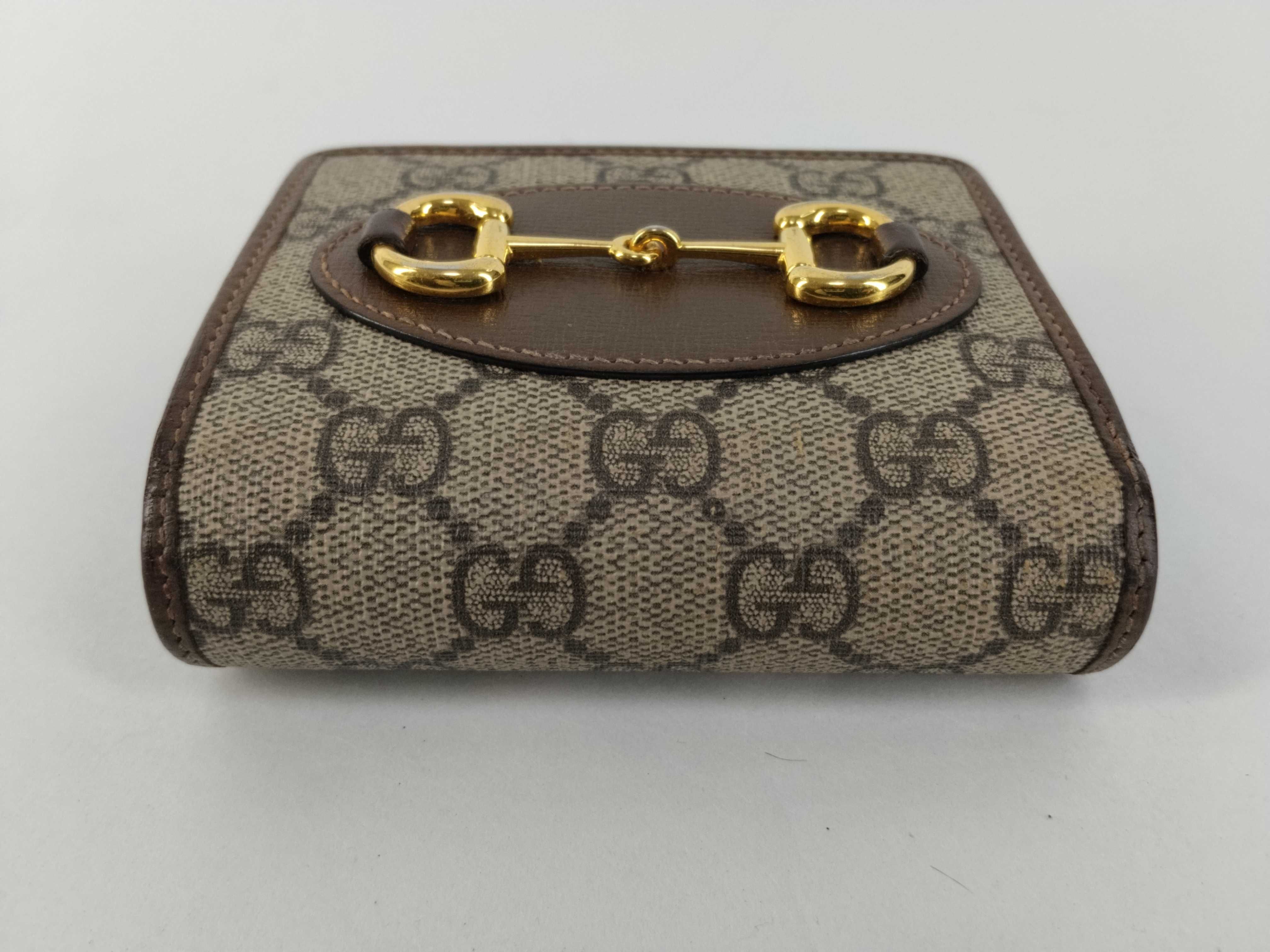 GG Canvas Tri-fold Wallet with GG Pattern and Horsebit Design — view 7