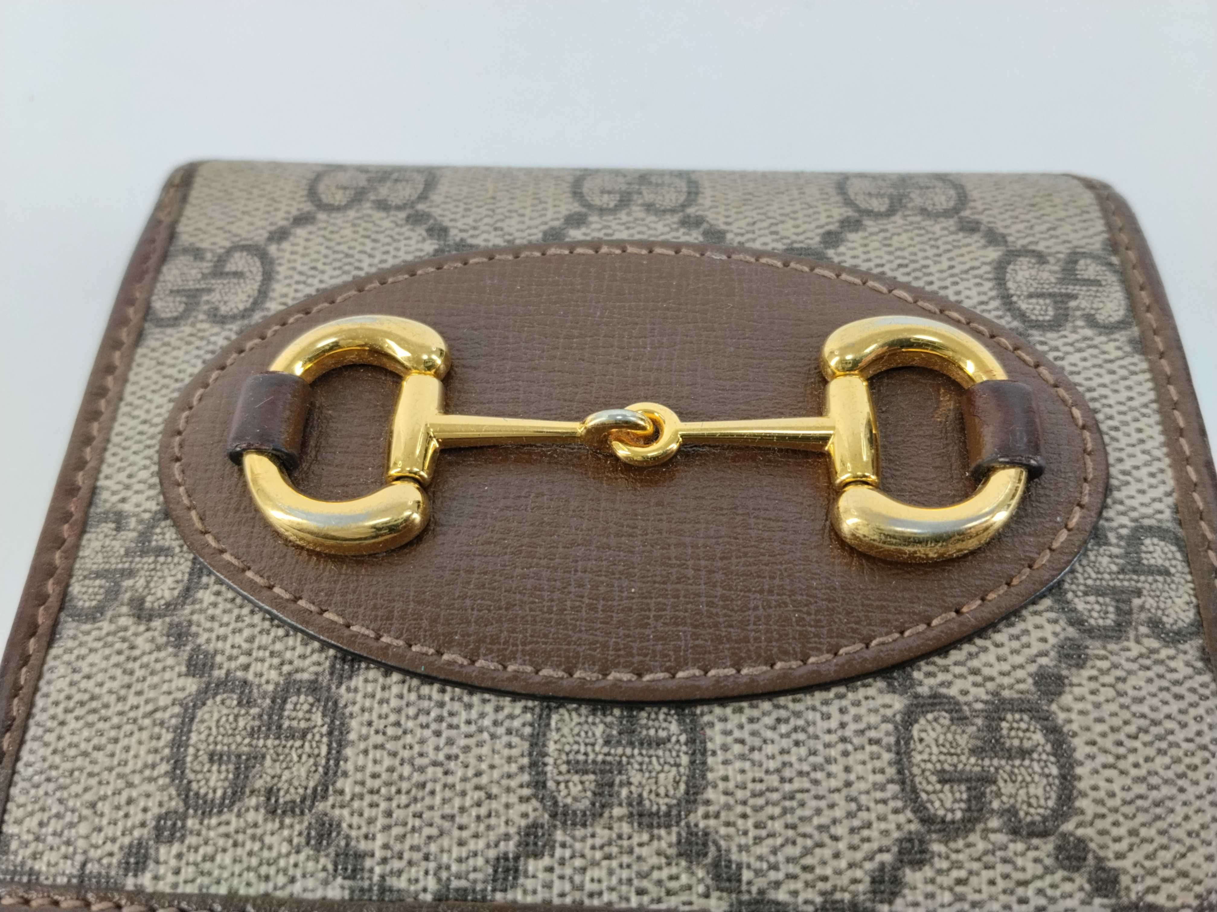 GG Canvas Tri-fold Wallet with GG Pattern and Horsebit Design — view 8