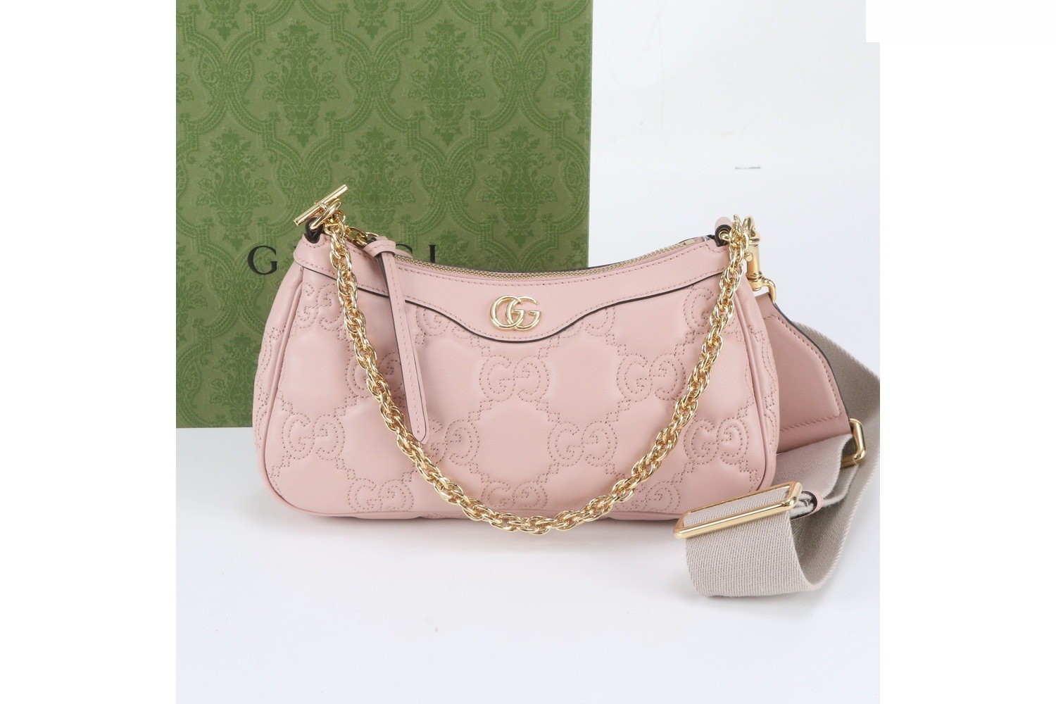 GG Matelassé 735049 Leather 2-Way Shoulder Bag