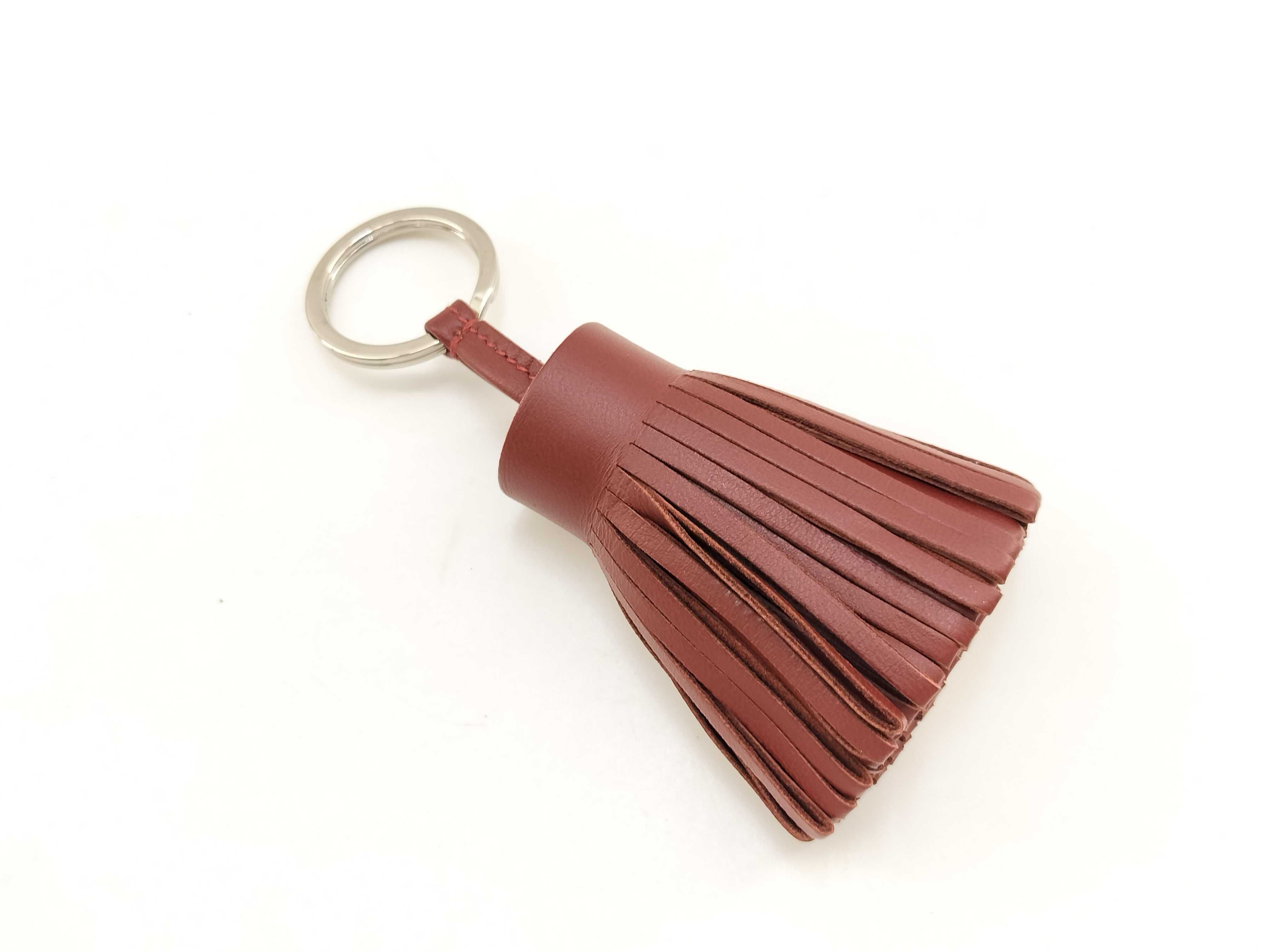 Carmen Keyring, Rouge H x Silver Hardware, Hermes Charm — view 2