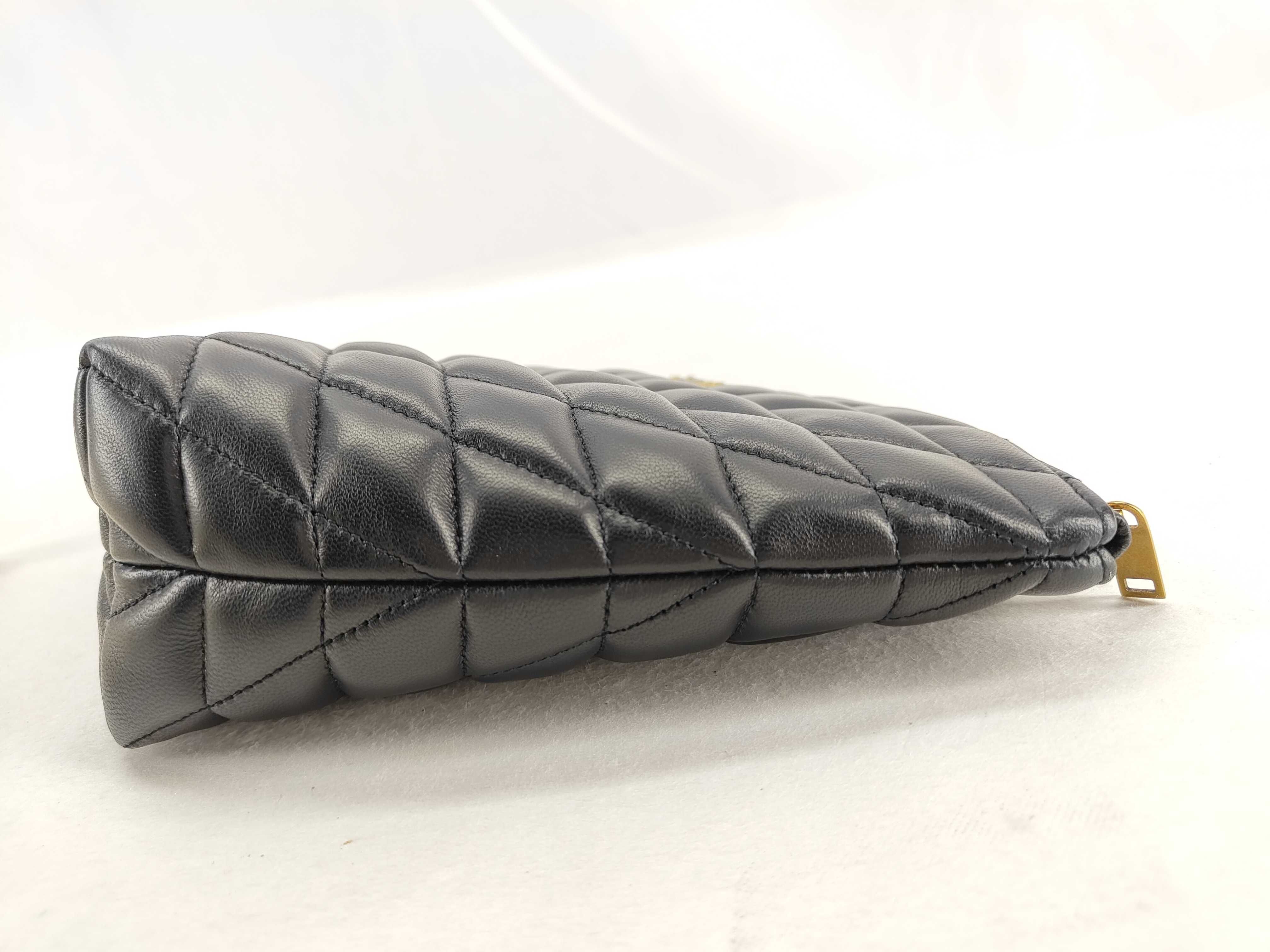 Leather Clutch Bag, Black Pouch — view 13