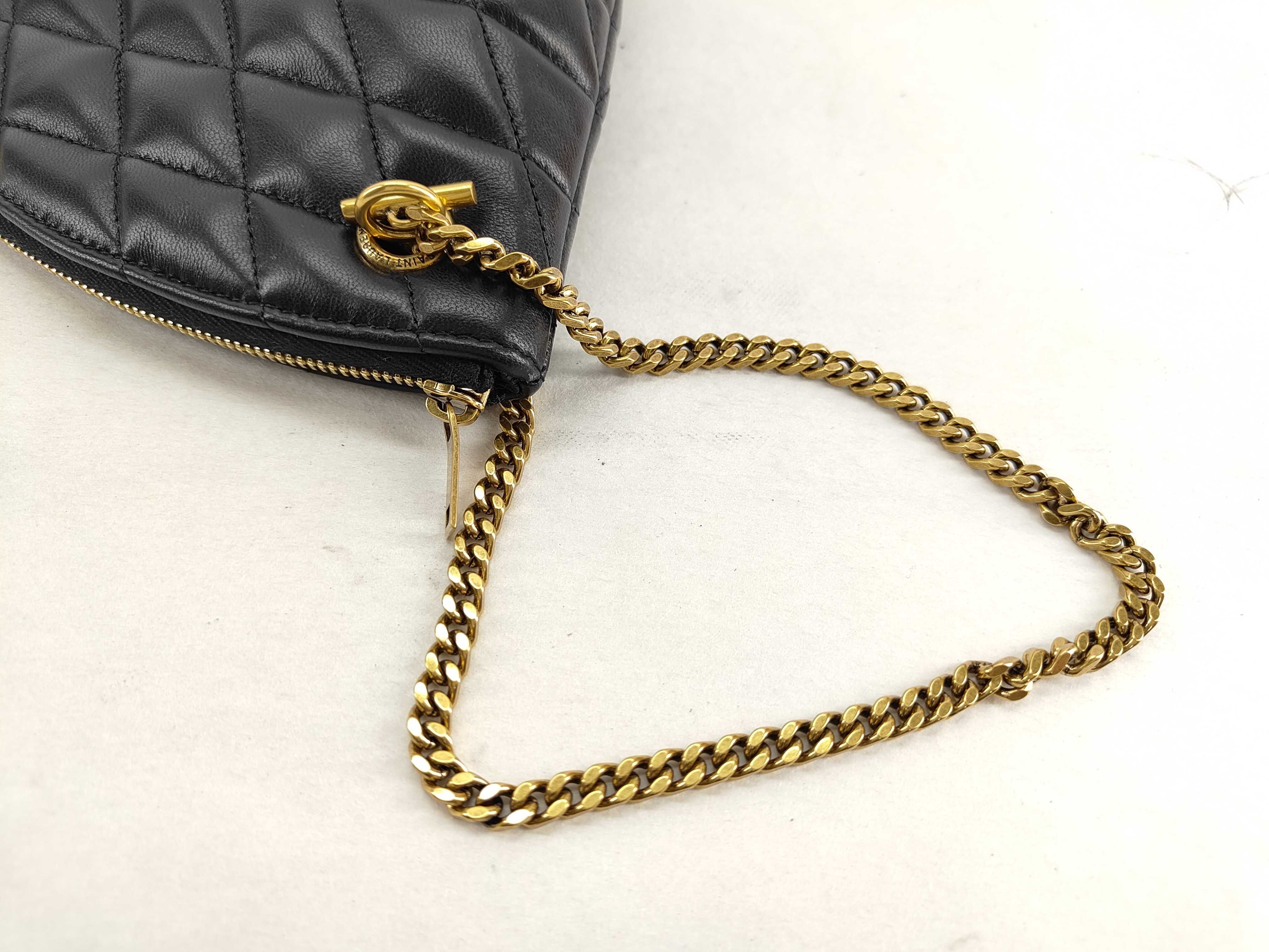 Leather Clutch Bag, Black Pouch — view 3