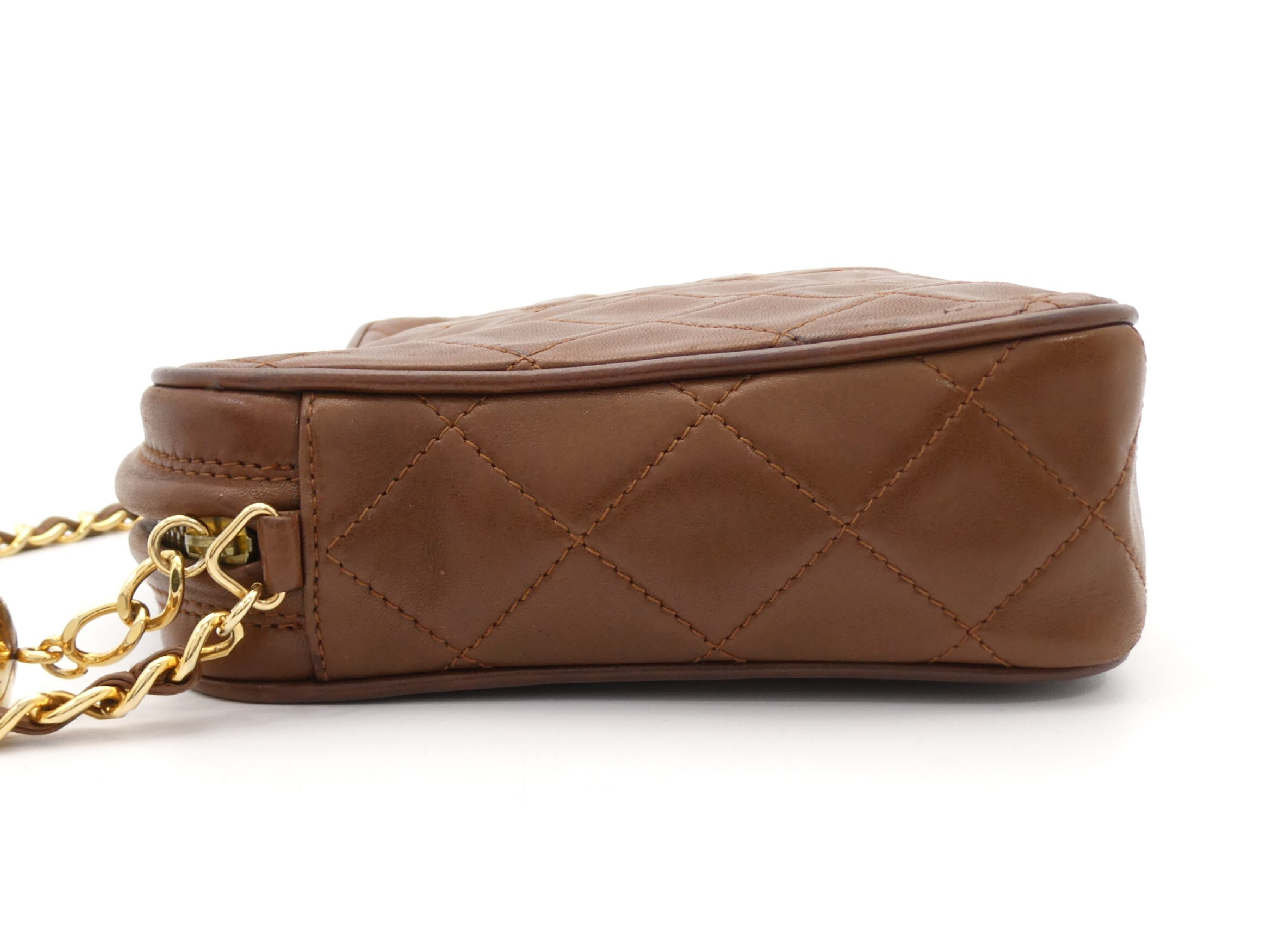 Matelassé Coco Mark Fringe Chain Shoulder Bag — view 3