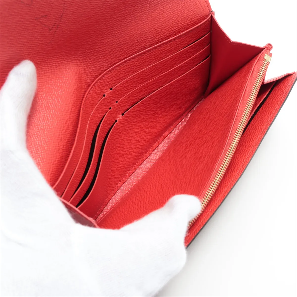 Monogram Portefeuille Sarah M62236 Coquelicot Long Wallet — view 5