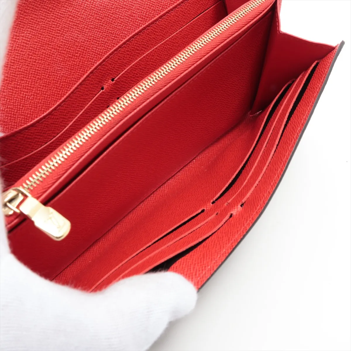 Monogram Portefeuille Sarah M62236 Coquelicot Long Wallet — view 6