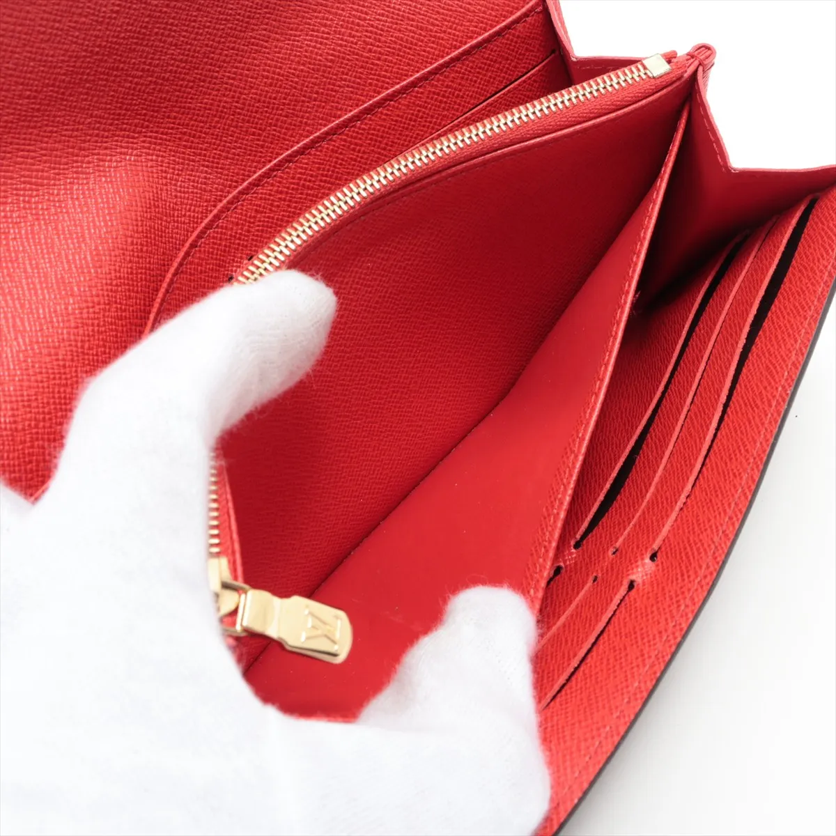 Monogram Portefeuille Sarah M62236 Coquelicot Long Wallet — view 7