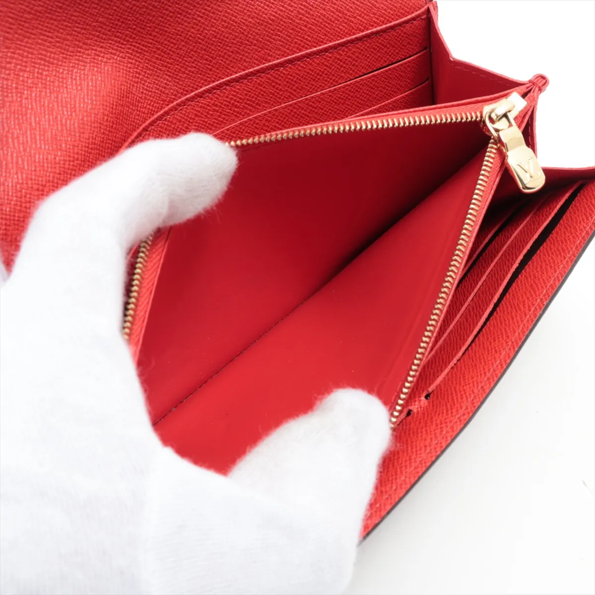 Monogram Portefeuille Sarah M62236 Coquelicot Long Wallet — view 8
