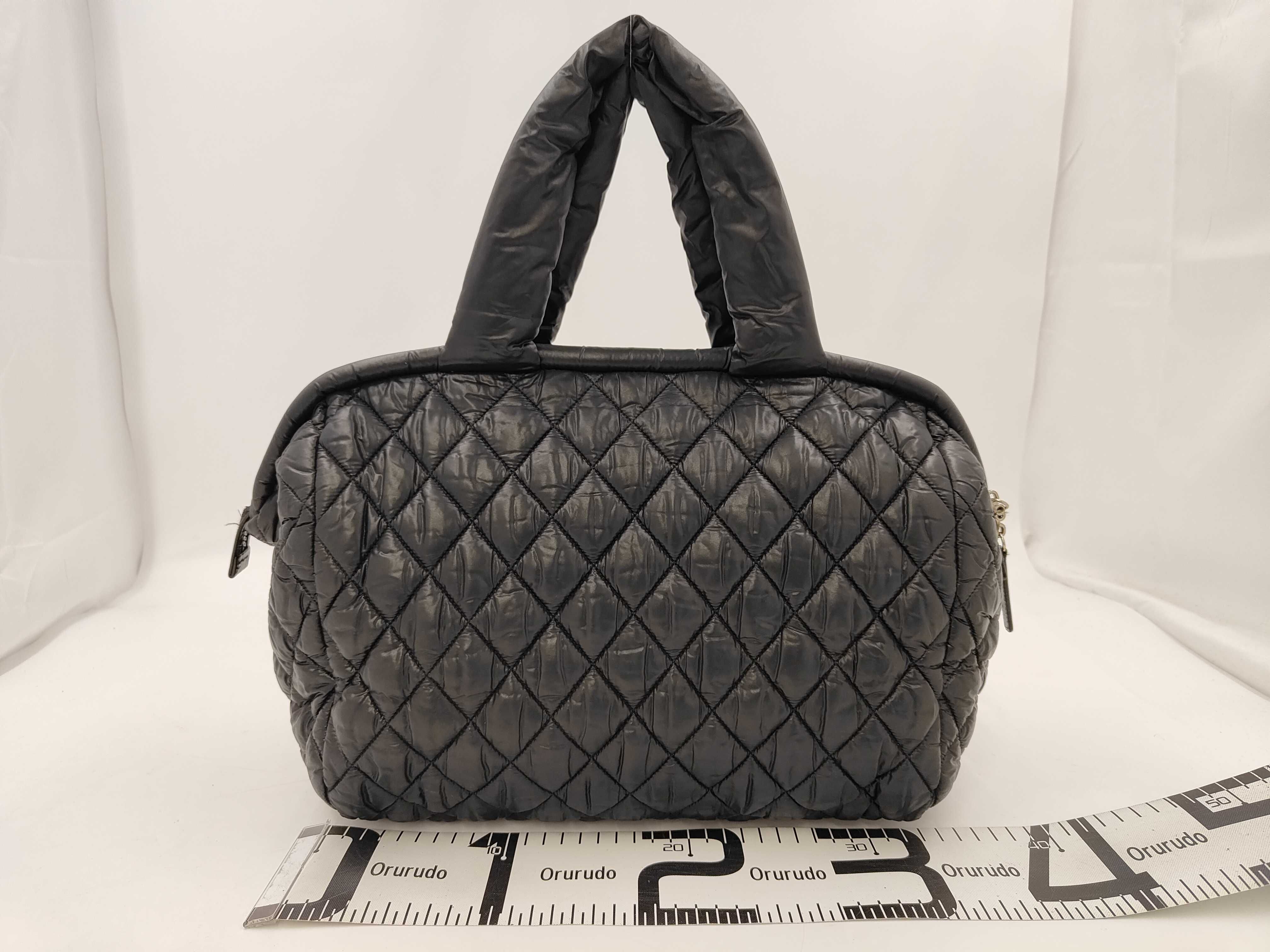 Coco Cocoon Quilted Tote Bag, Black Handbag — view 2