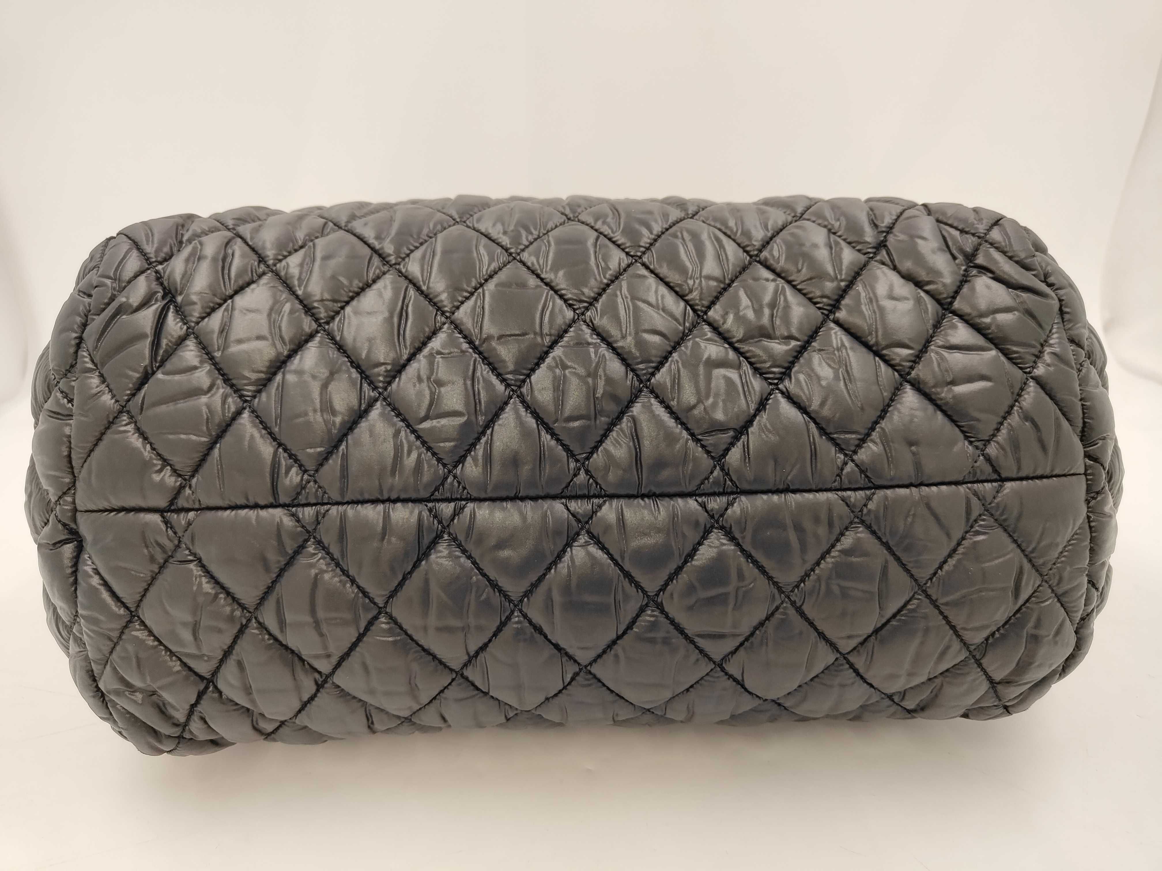 Coco Cocoon Quilted Tote Bag, Black Handbag — view 7