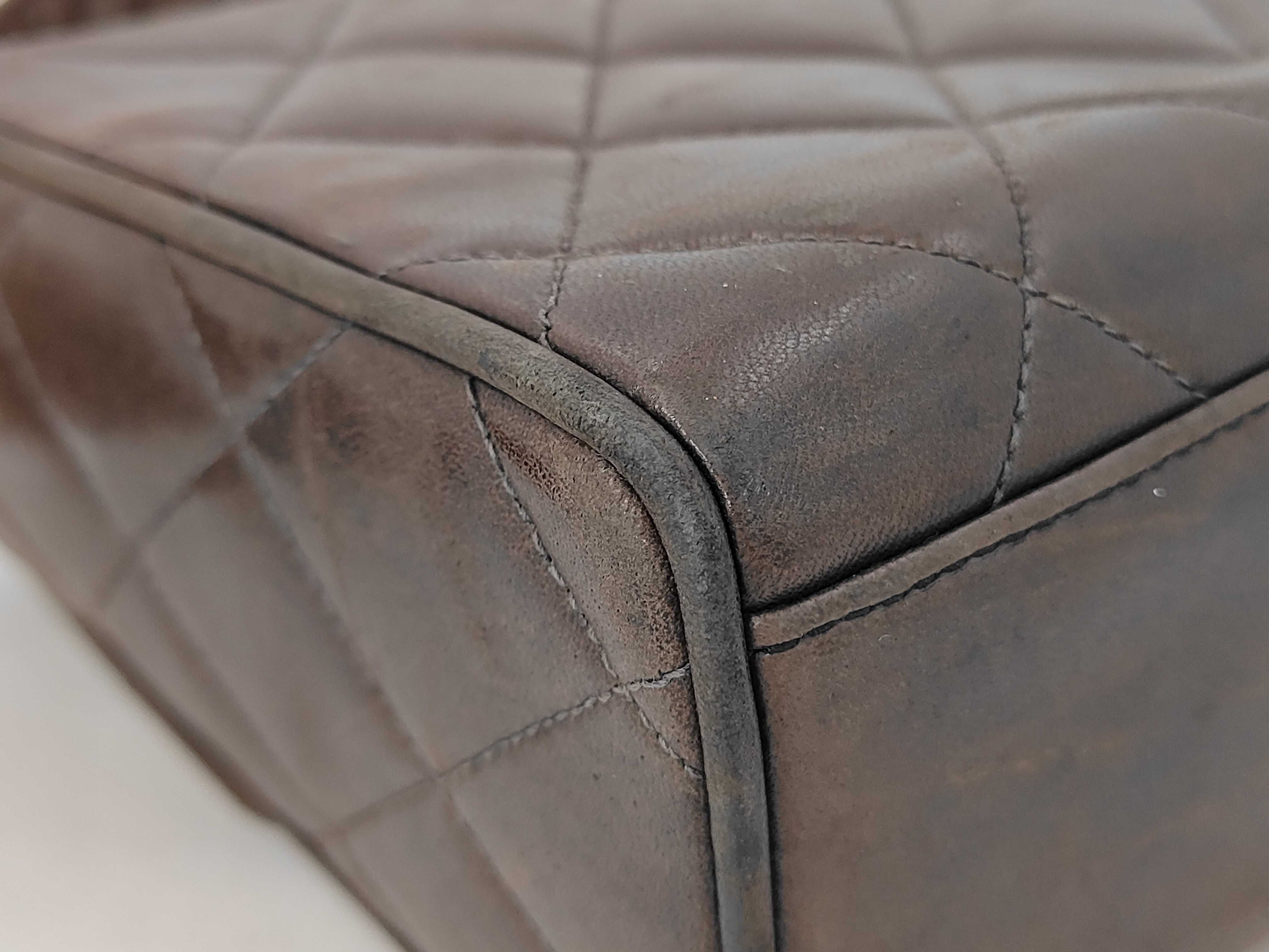 Shoulder Bag Matelassé Coco Mark Leather Brown Shoulder Bag — view 3