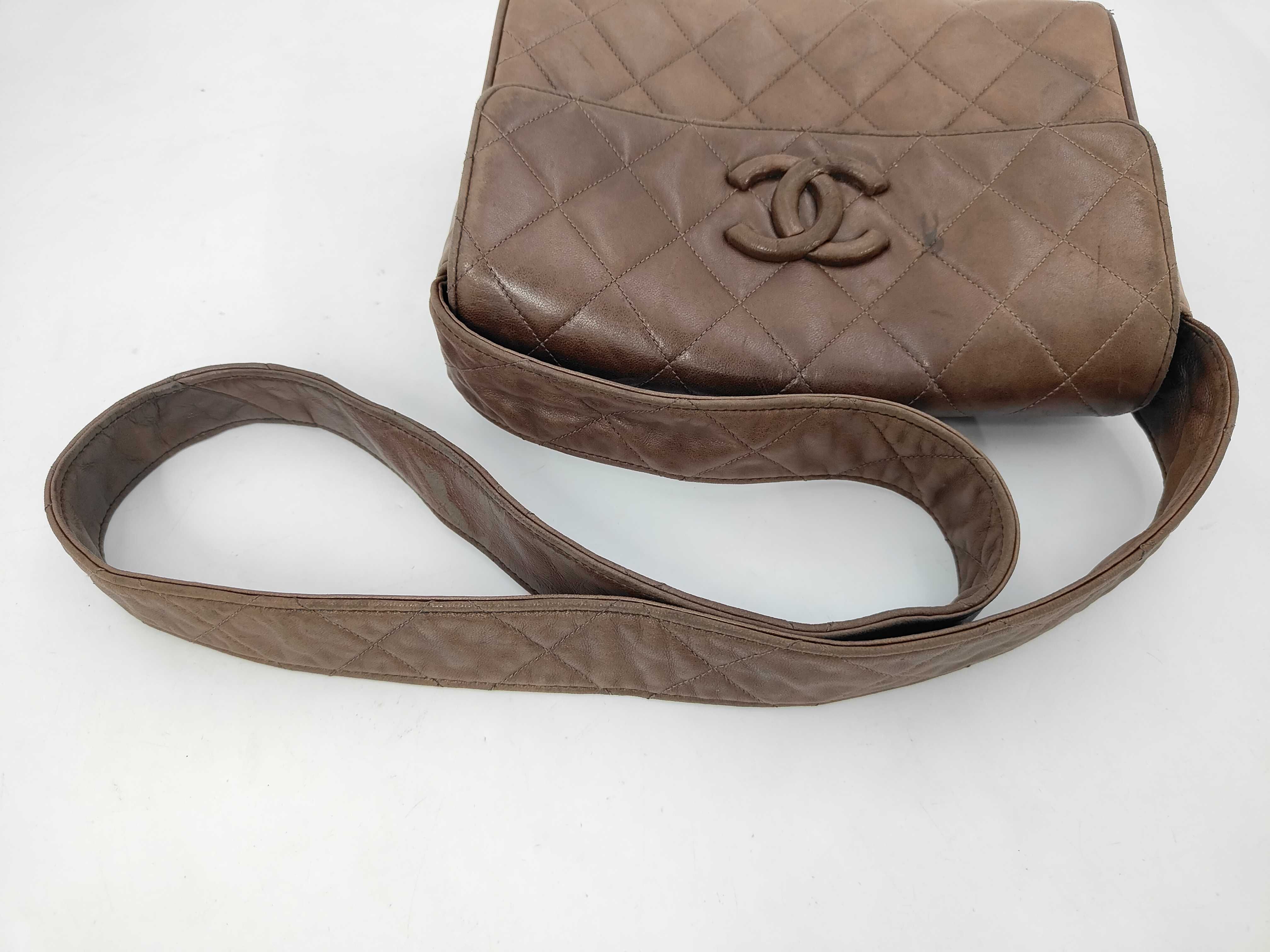 Shoulder Bag Matelassé Coco Mark Leather Brown Shoulder Bag — view 5