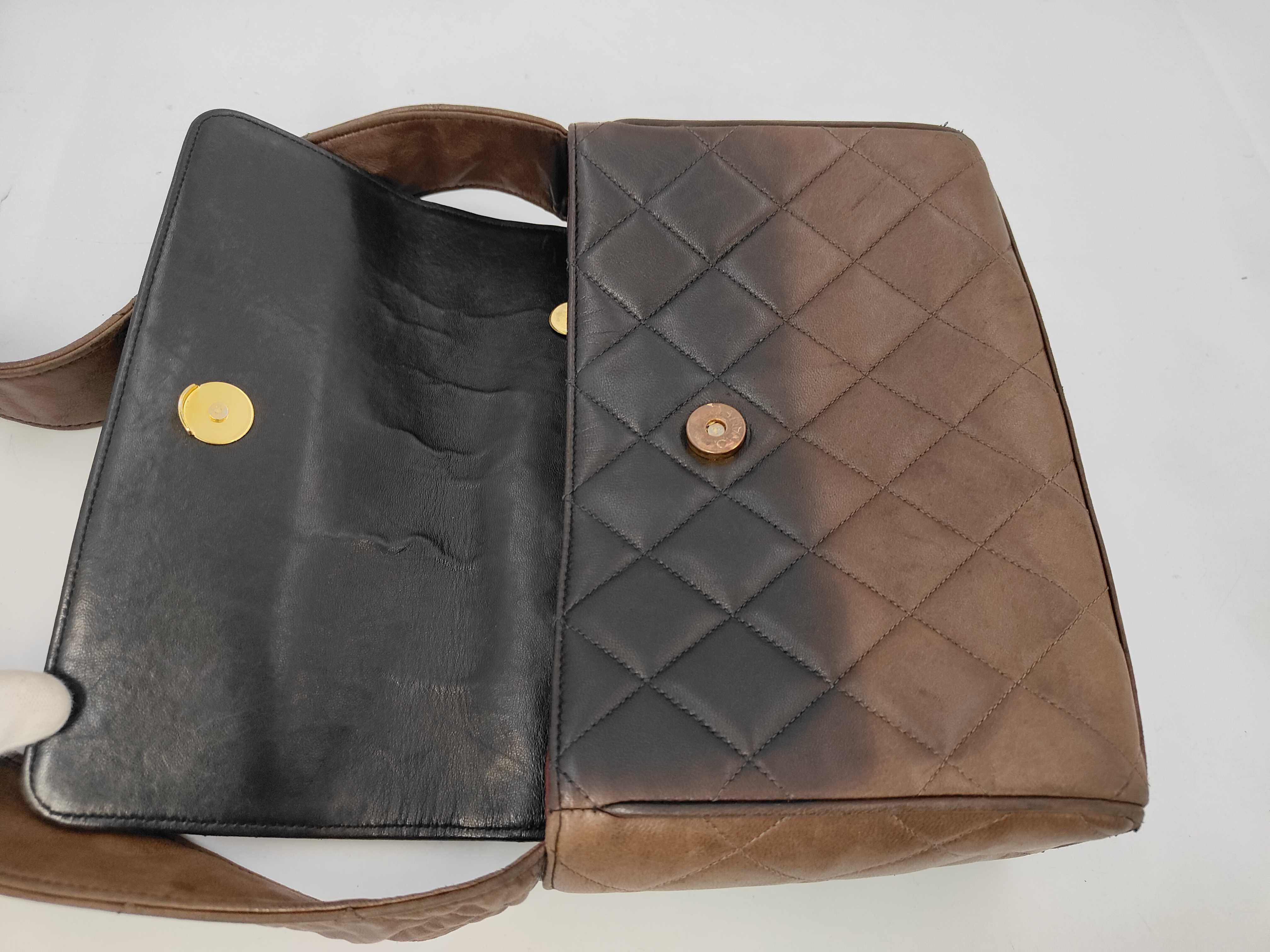 Shoulder Bag Matelassé Coco Mark Leather Brown Shoulder Bag — view 8