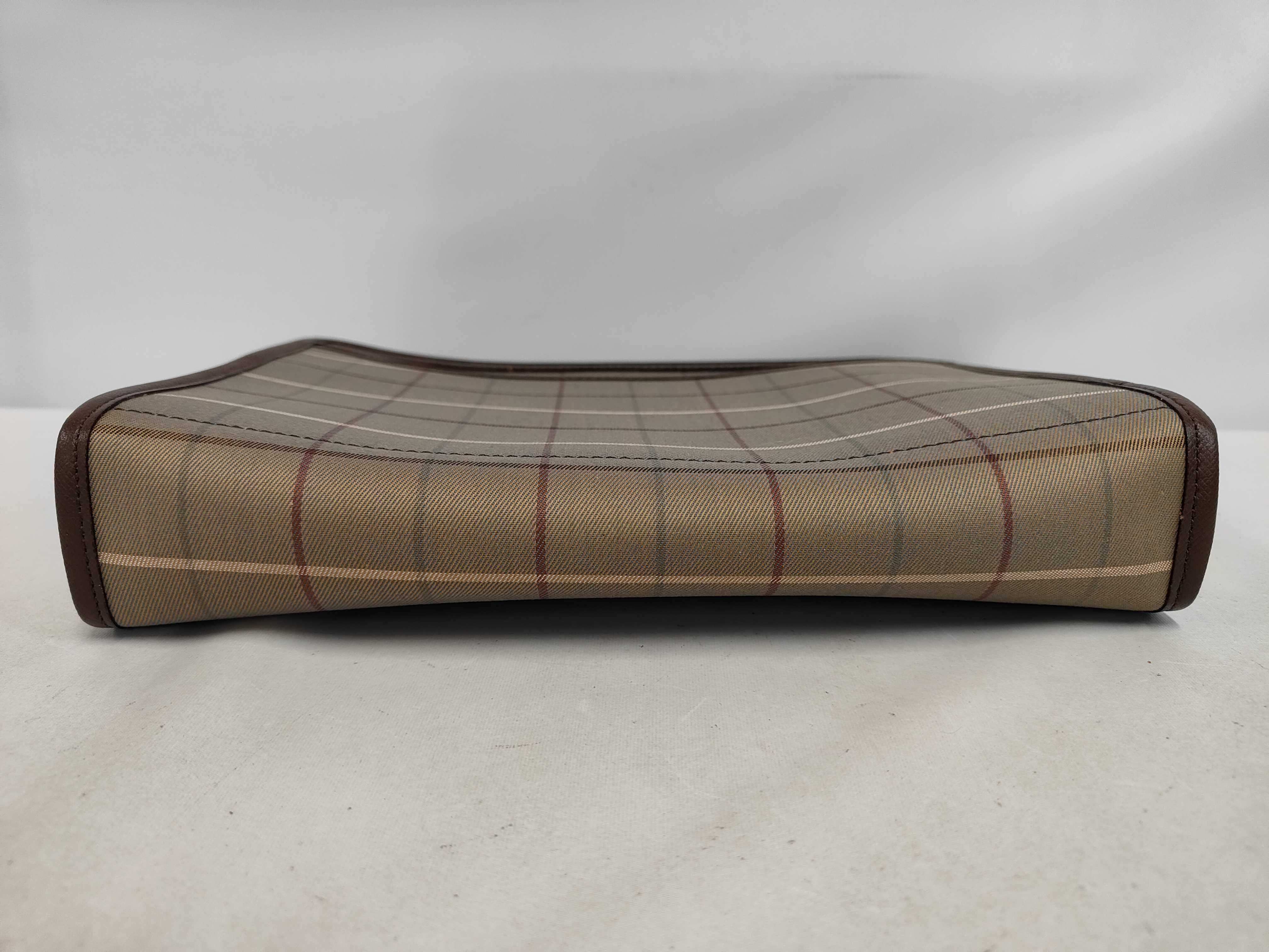 Unused with tags Burberry Clutch Bag Canvas Leather Clutch Bag — view 4