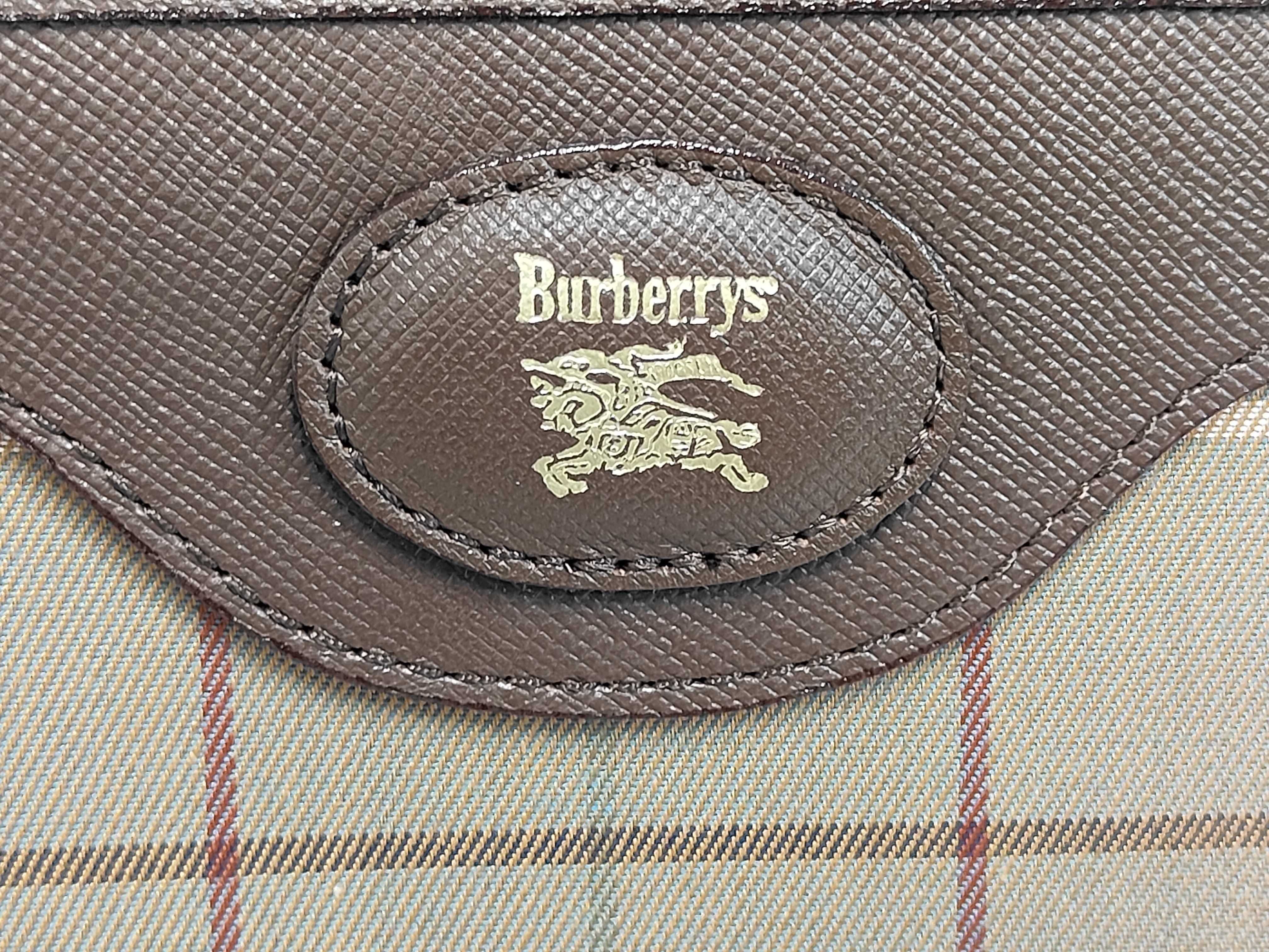 Unused with tags Burberry Clutch Bag Canvas Leather Clutch Bag — view 7
