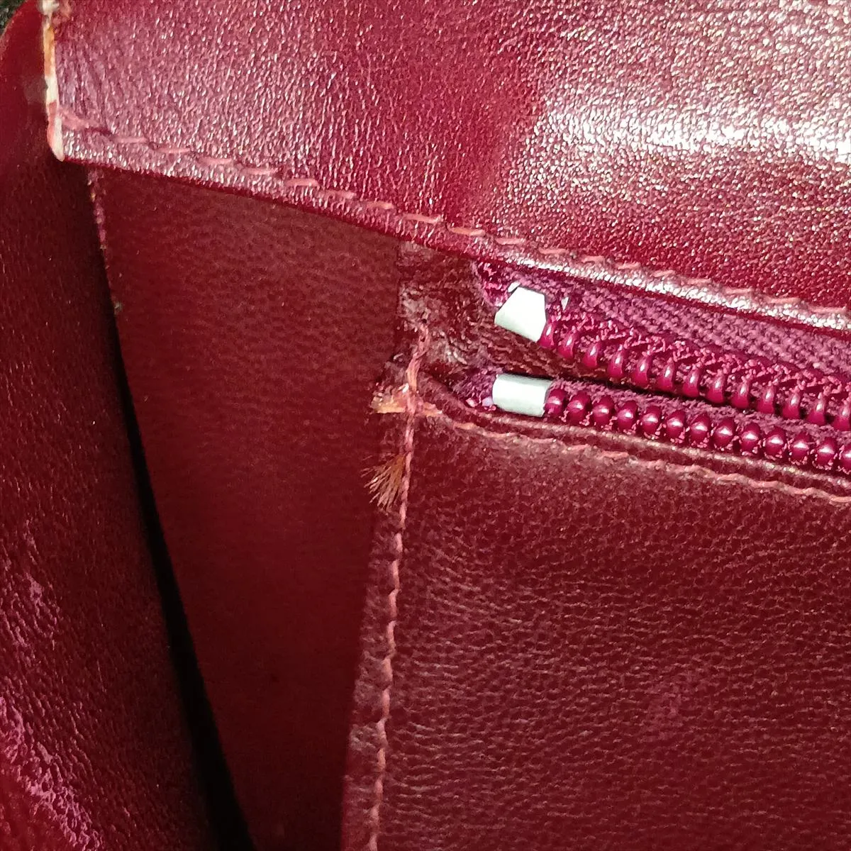 Coco Mark Leather Chain Shoulder Bag, Push Lock, Bordeaux, Gold Hardware — view 12
