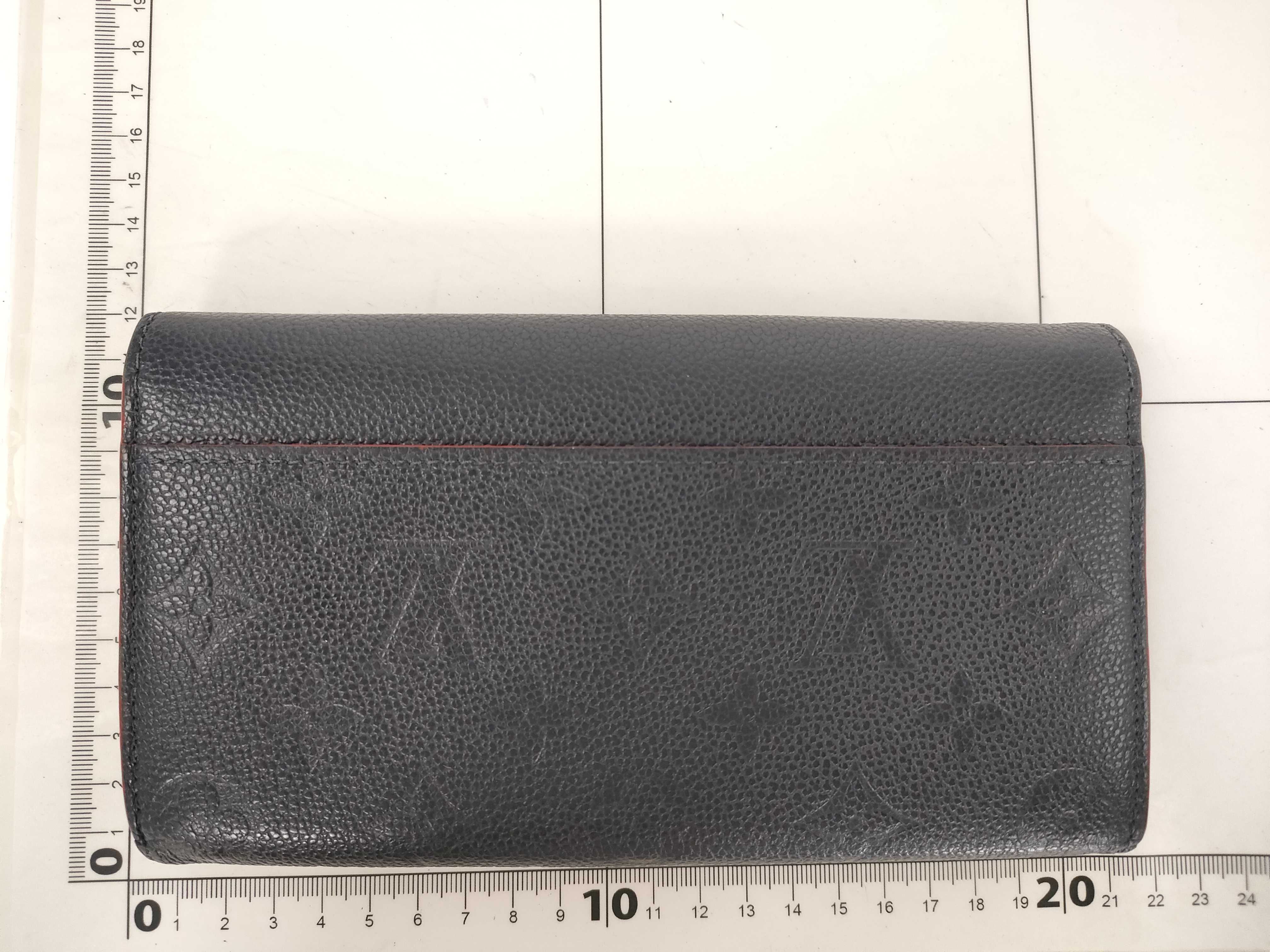 Monogram Empreinte Portefeuille Sarah Marine Rouge Wallet — view 2