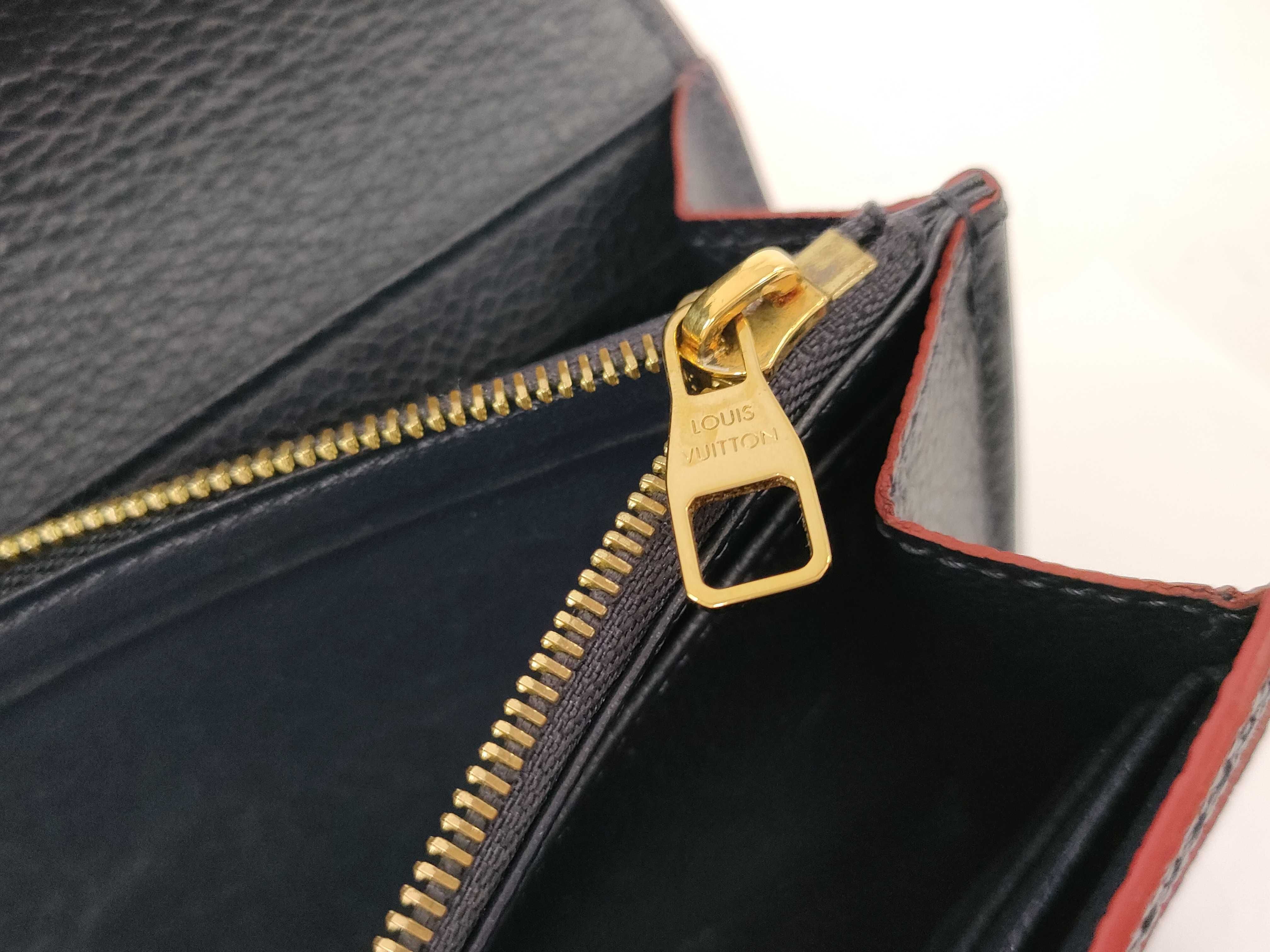 Monogram Empreinte Portefeuille Sarah Marine Rouge Wallet — view 12