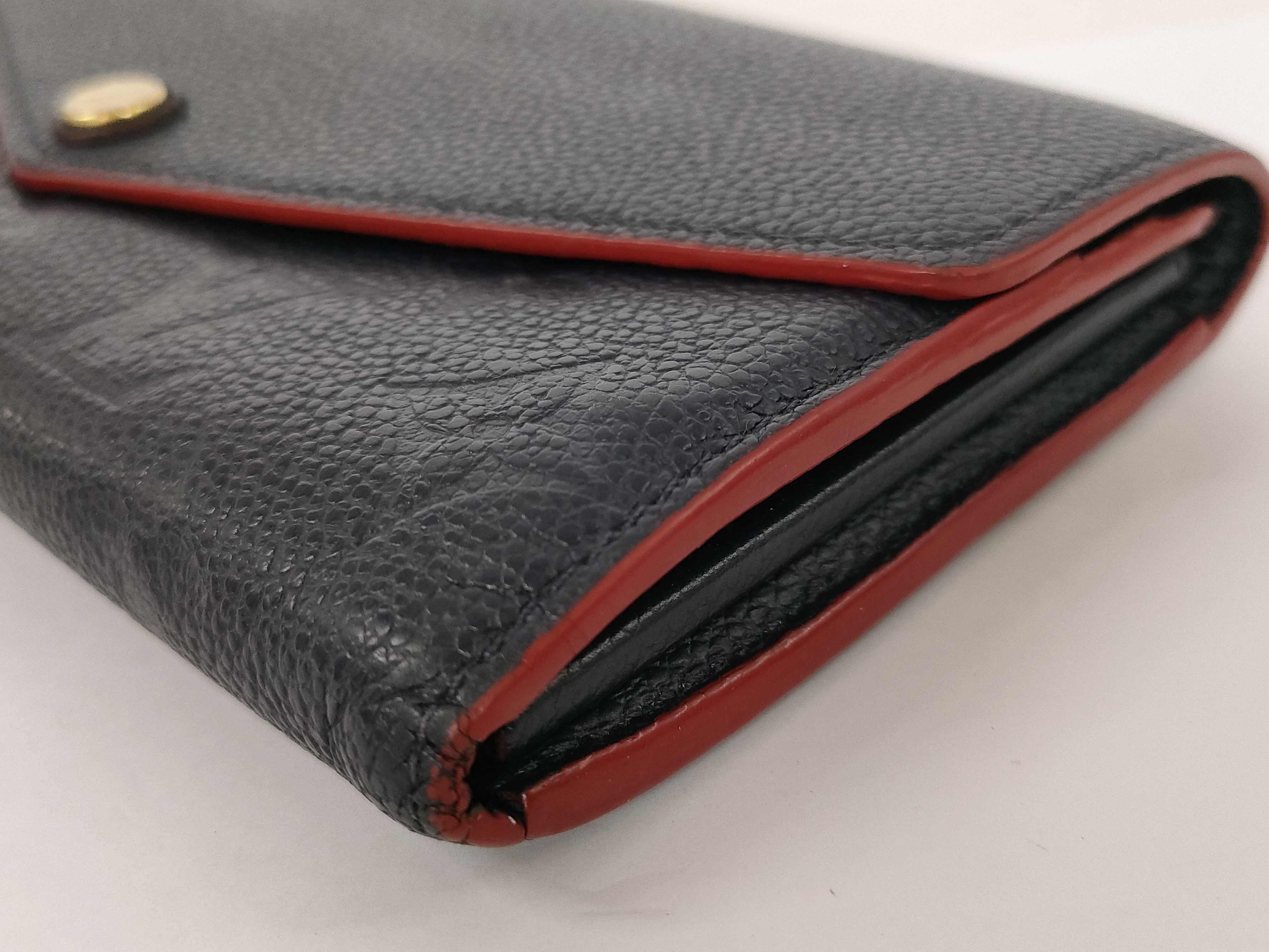 Monogram Empreinte Portefeuille Sarah Marine Rouge Wallet — view 3