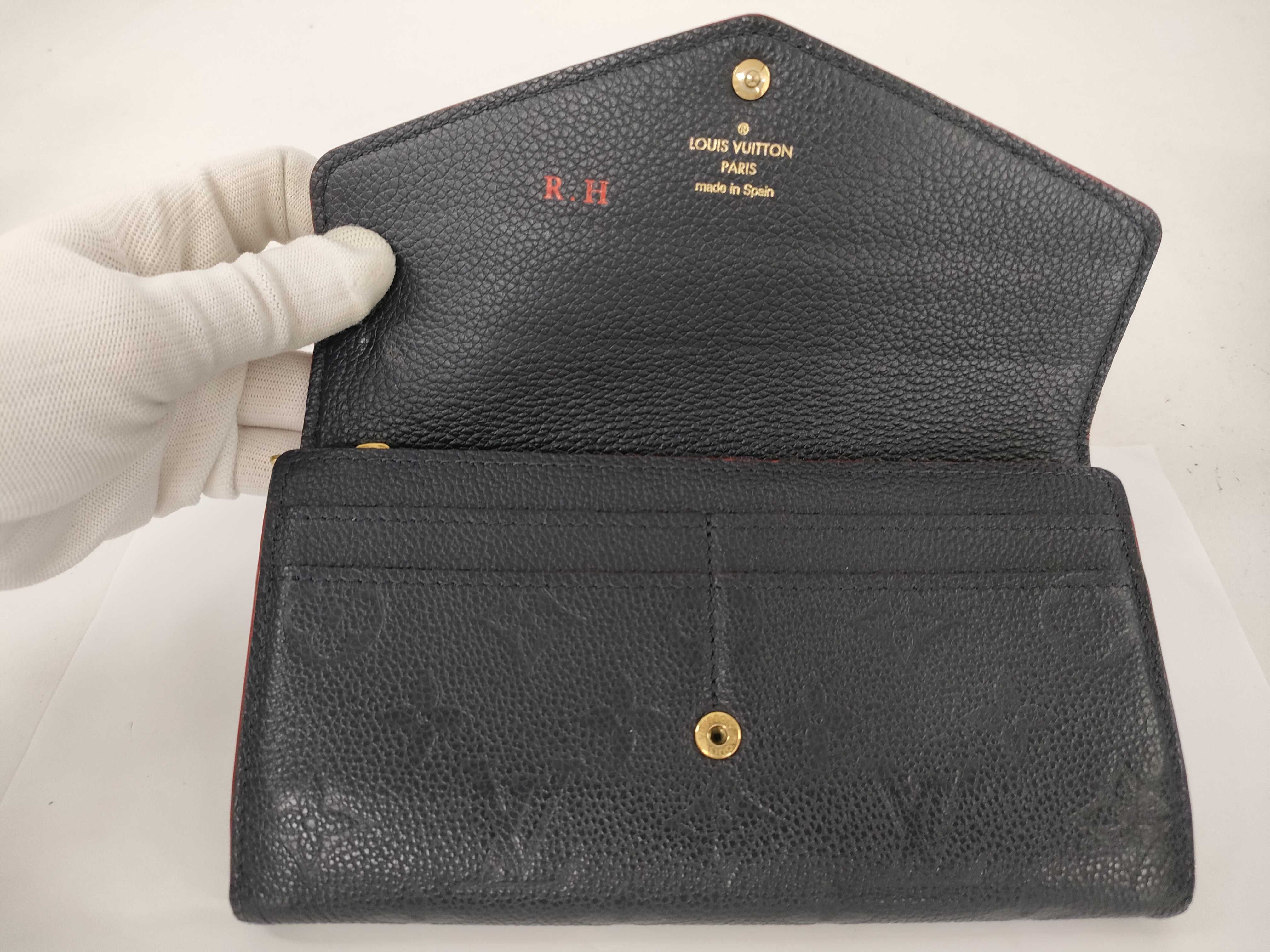 Monogram Empreinte Portefeuille Sarah Marine Rouge Wallet — view 8