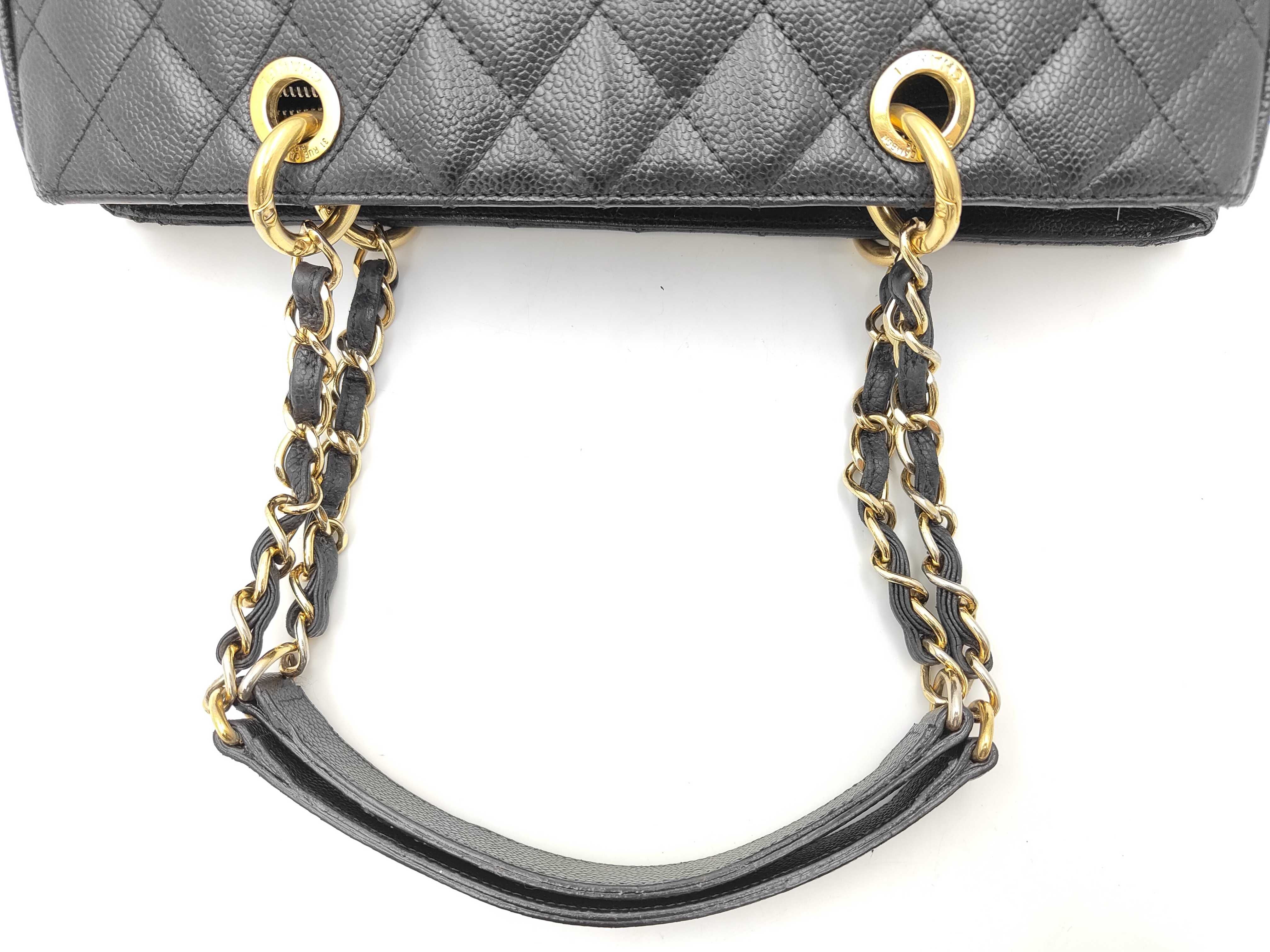 Caviar Skin Chain Tote Bag — view 3