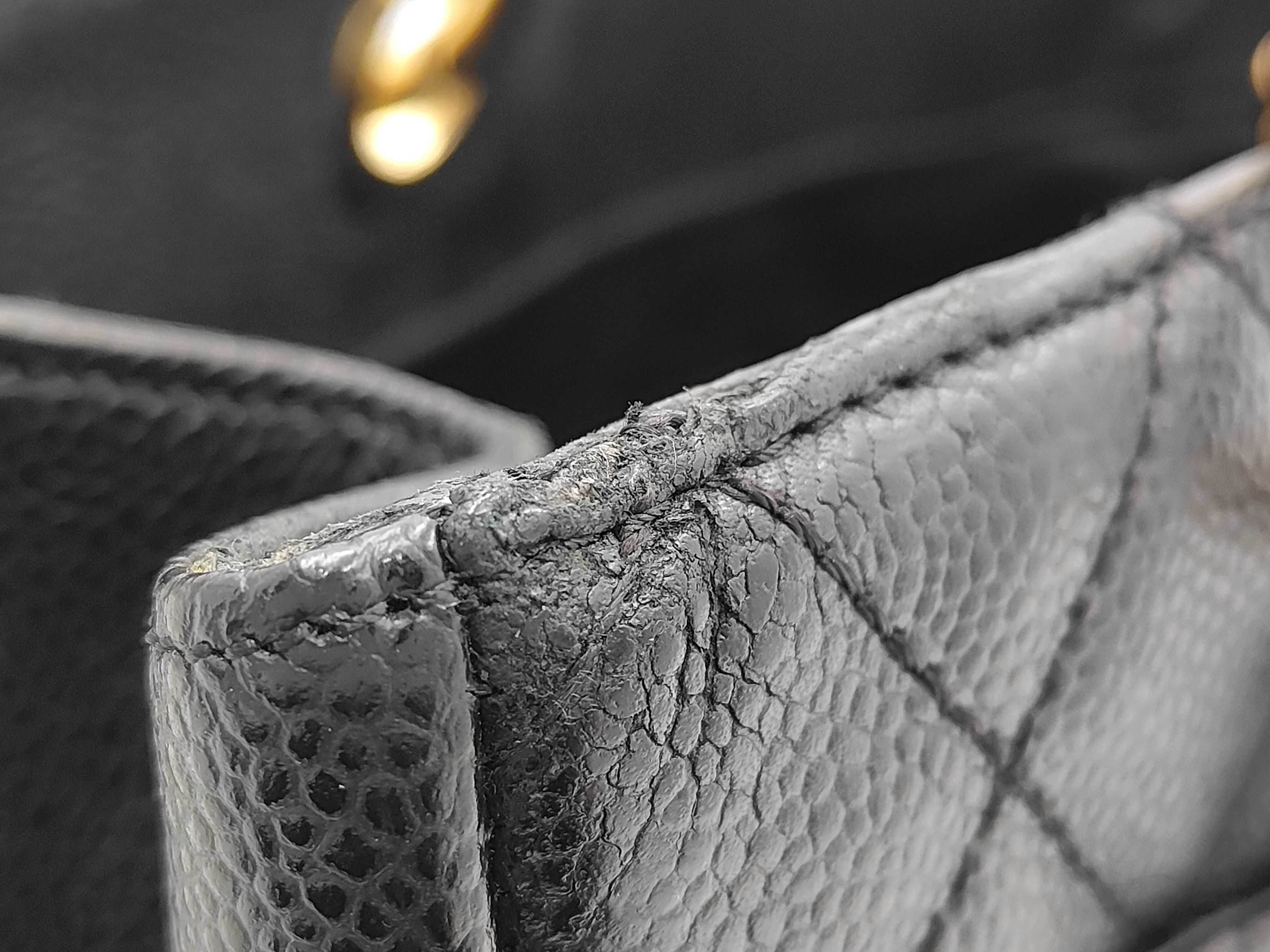 Caviar Skin Chain Tote Bag — view 10