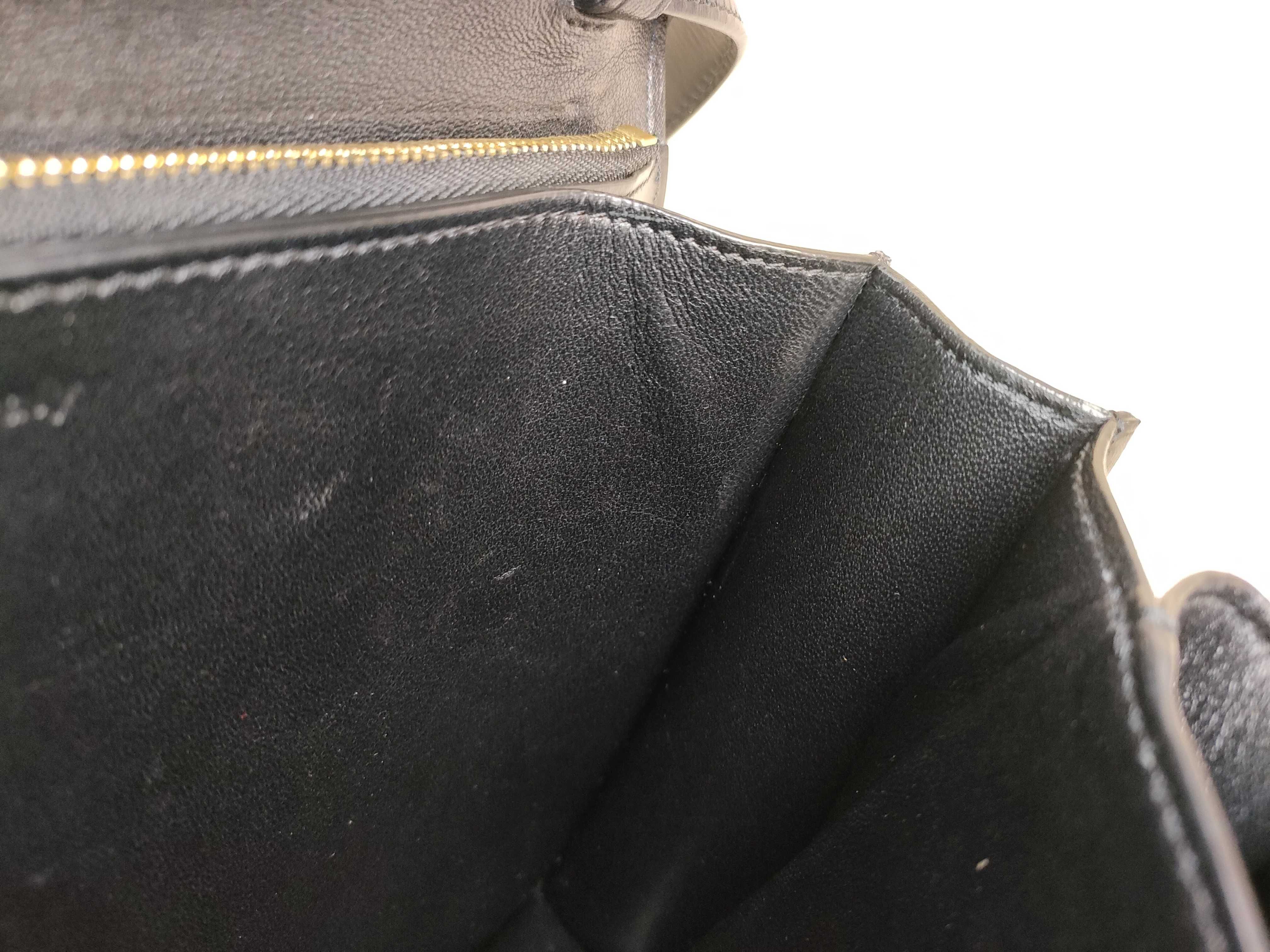 Classic Box Leather Shoulder Bag, Black — view 9