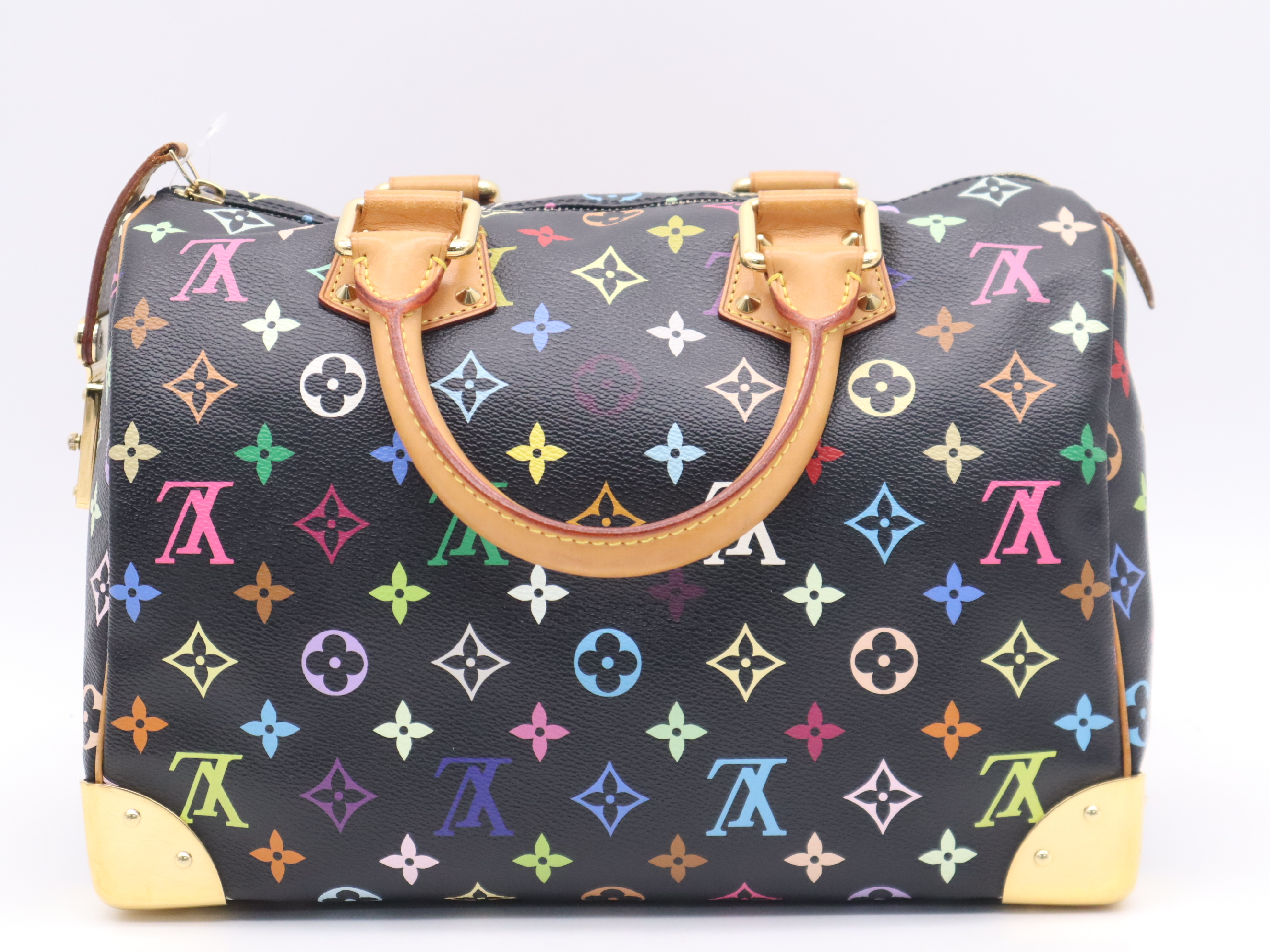 M92642 Multicolor Speedy 30 Noir Handbag with 2 Keys and Clochette — view 2