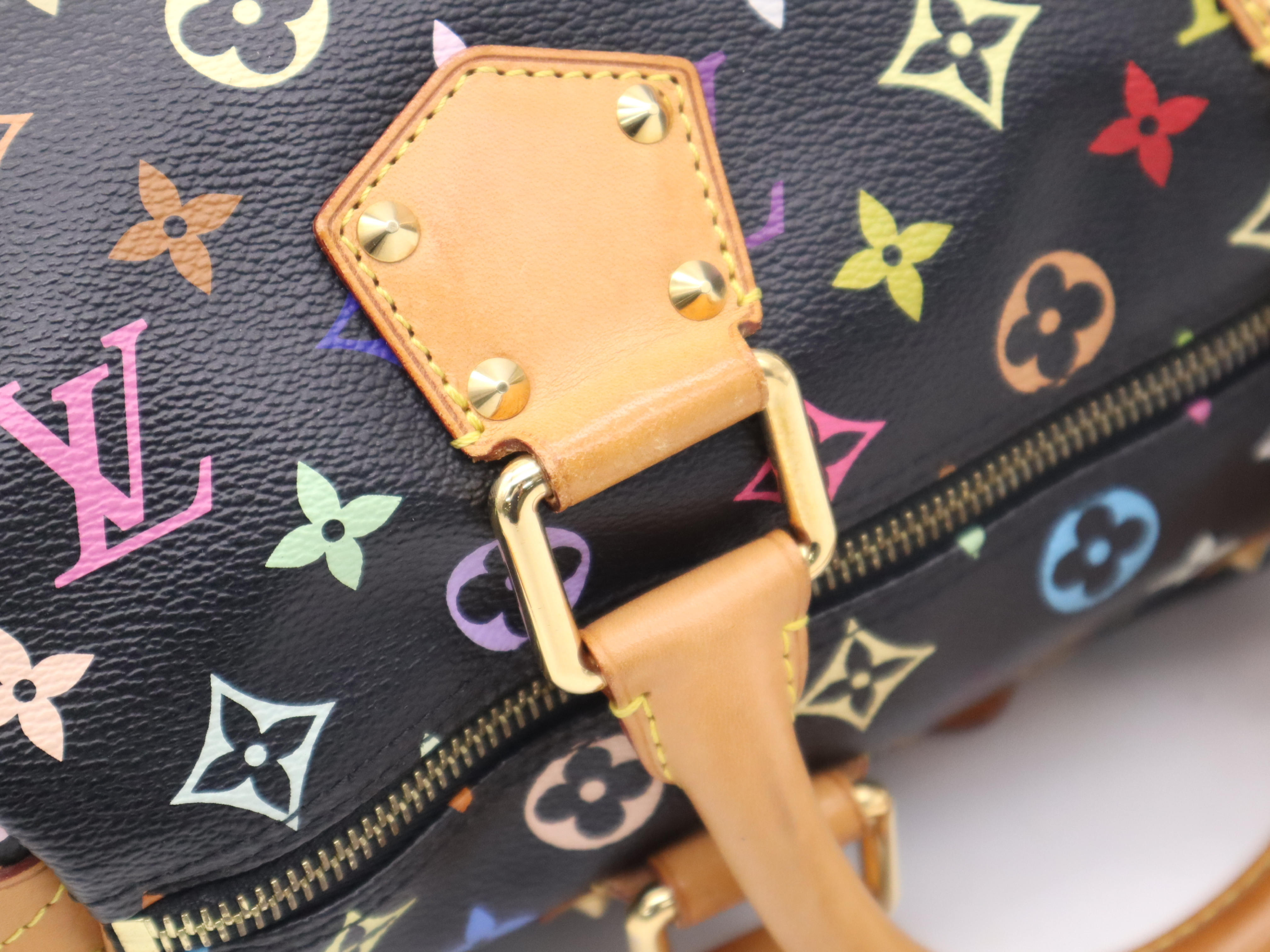 M92642 Multicolor Speedy 30 Noir Handbag with 2 Keys and Clochette — view 7