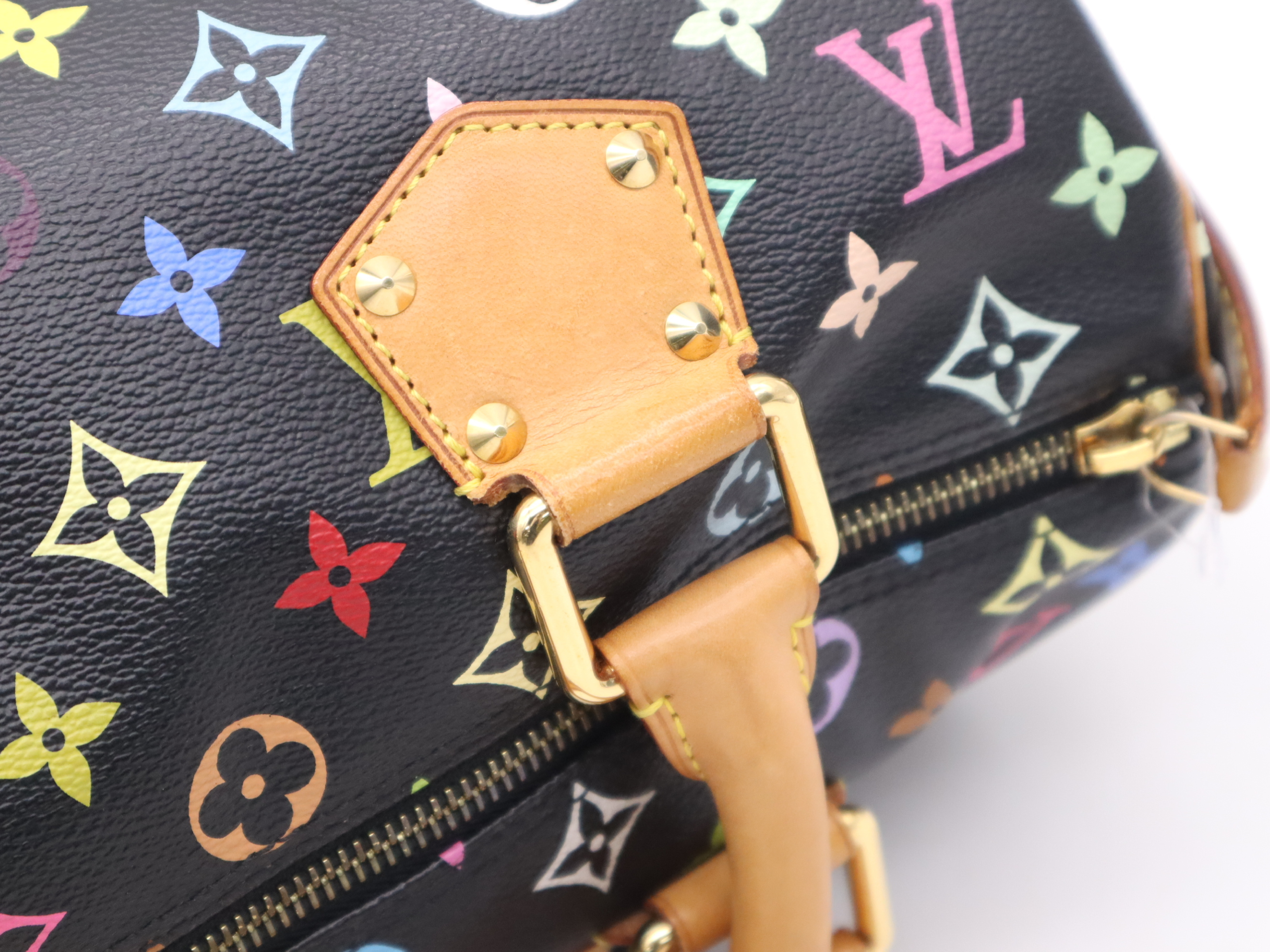 M92642 Multicolor Speedy 30 Noir Handbag with 2 Keys and Clochette — view 8