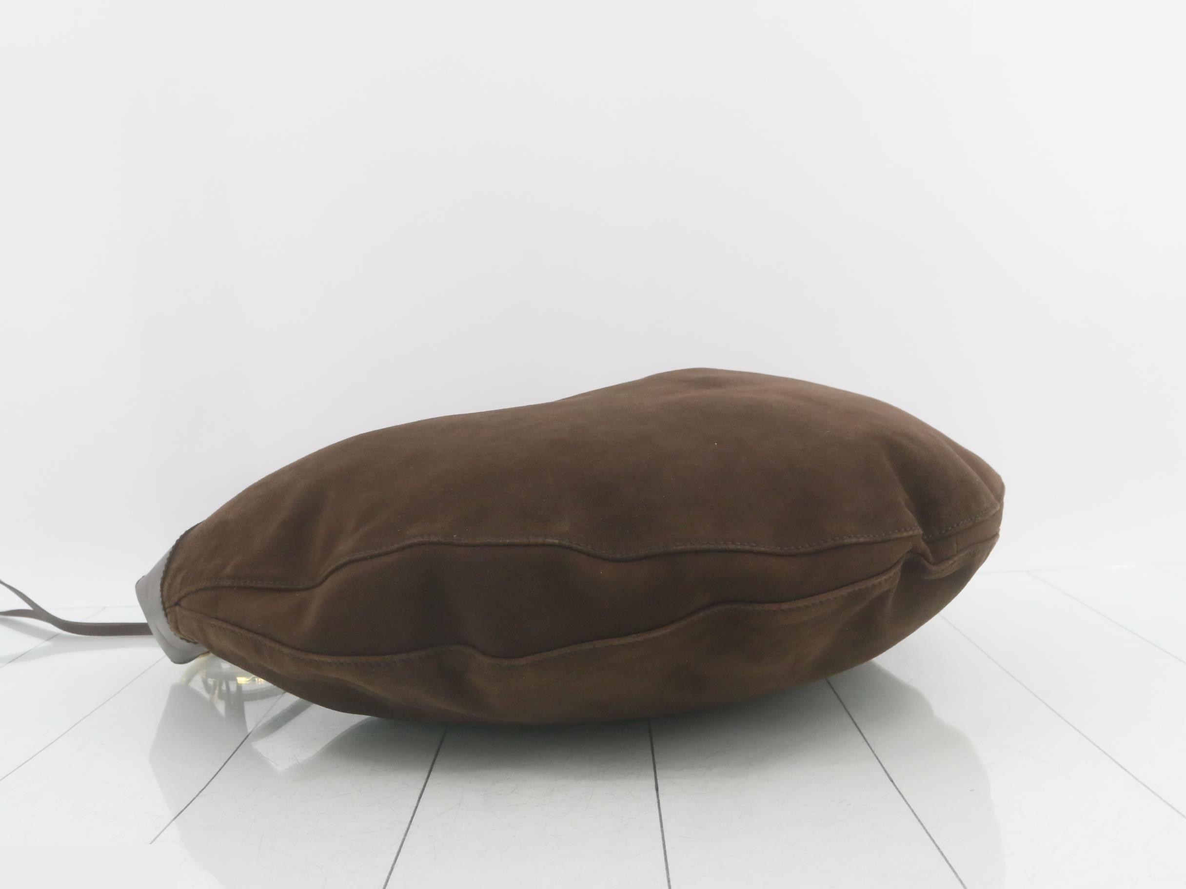 Shoulder bag, brown suede — view 5
